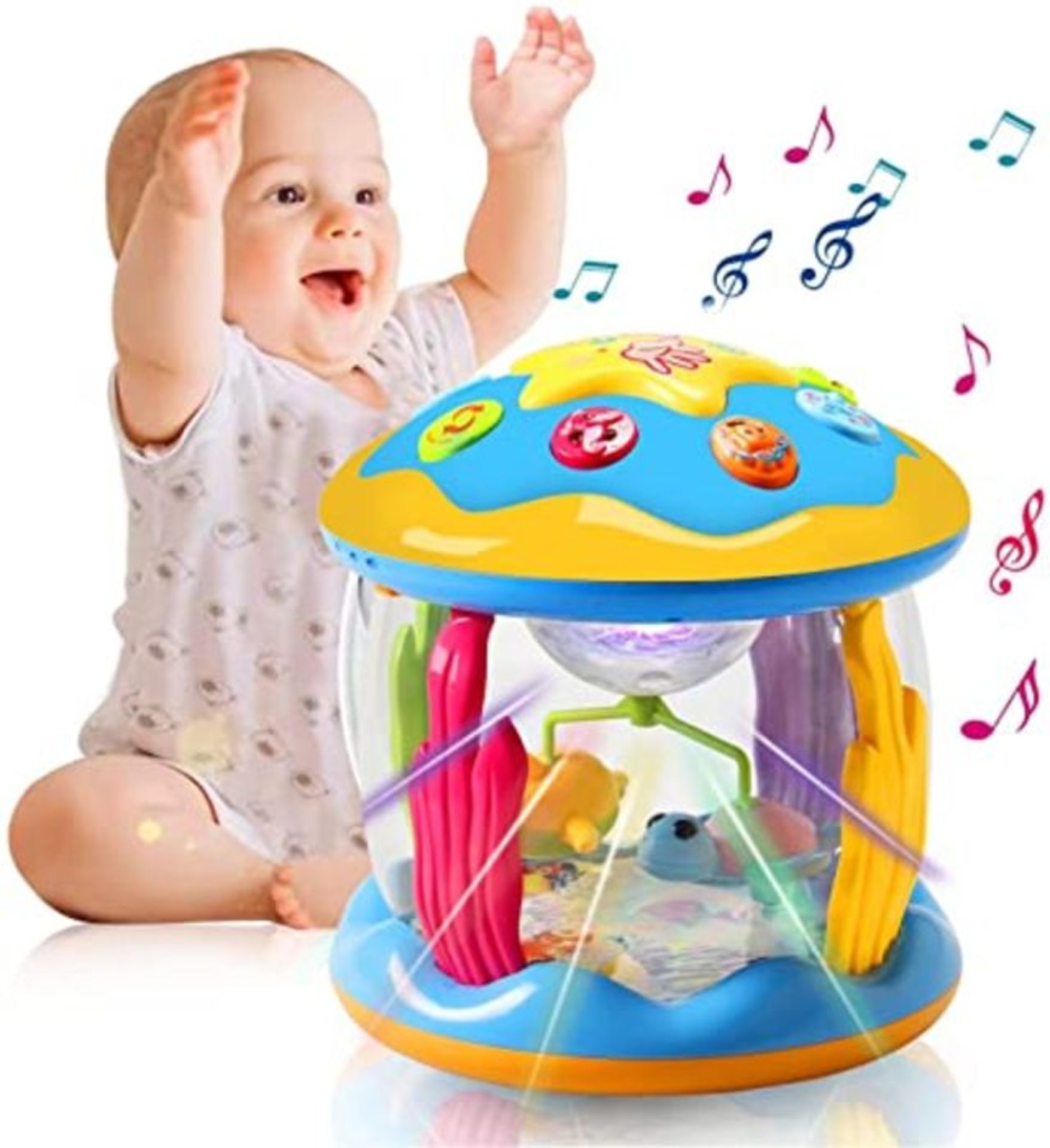 Baby Toy 1 Year Girl Boy Rotating Projector Baby Toy 6 9 12 Months with Music / Light