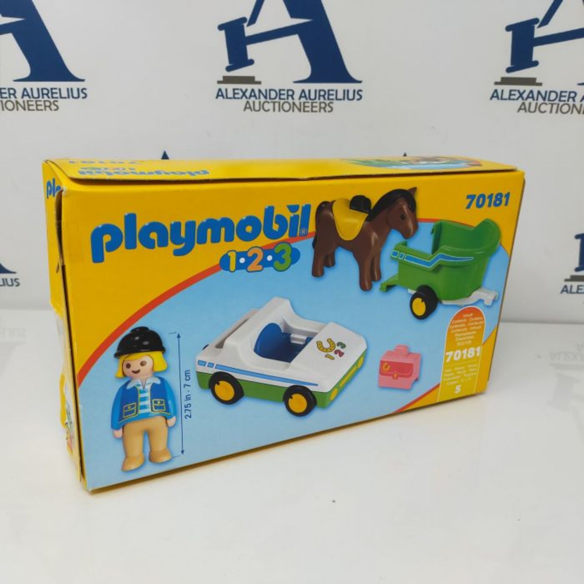 PLAYMOBIL 1.2.3 70181 Car with Horse Trailer for Children 18 Months+ - Image 3 of 3