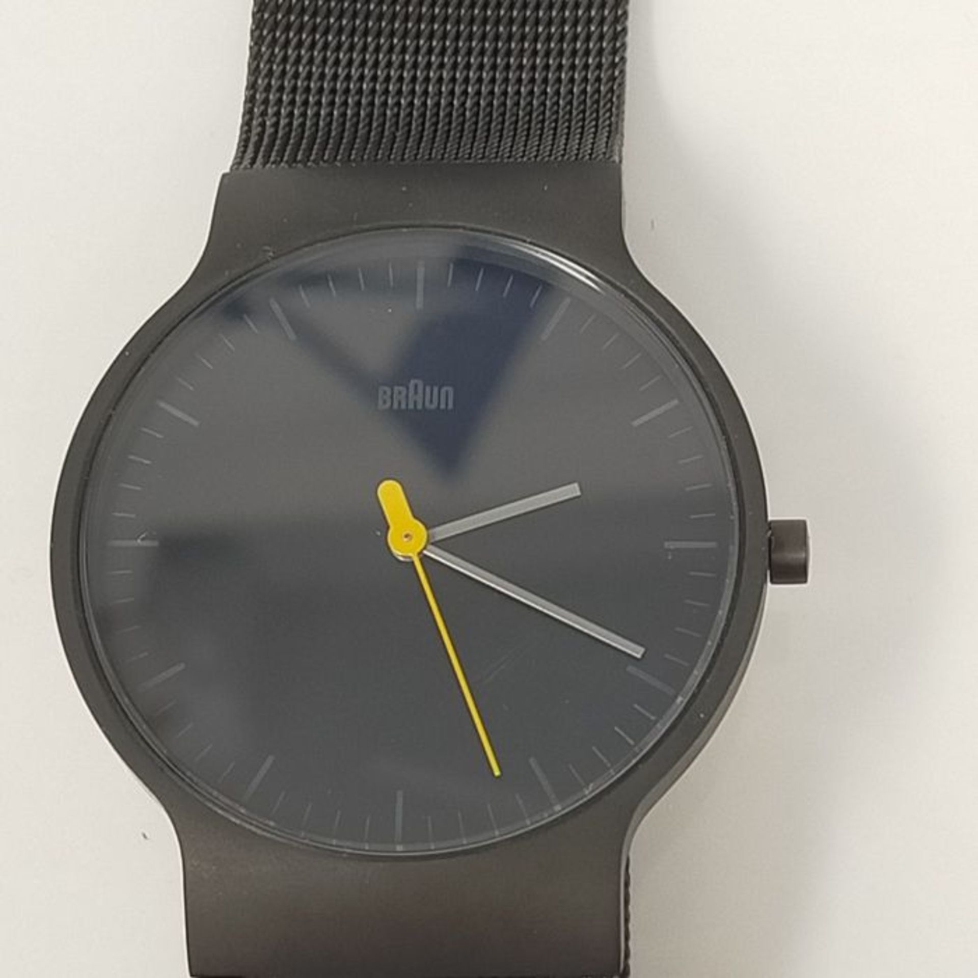 RRP £129.00 Braun Men's Quartz Watch with Black Dial Analogue Display and Black Stainless Steel Br - Image 3 of 3