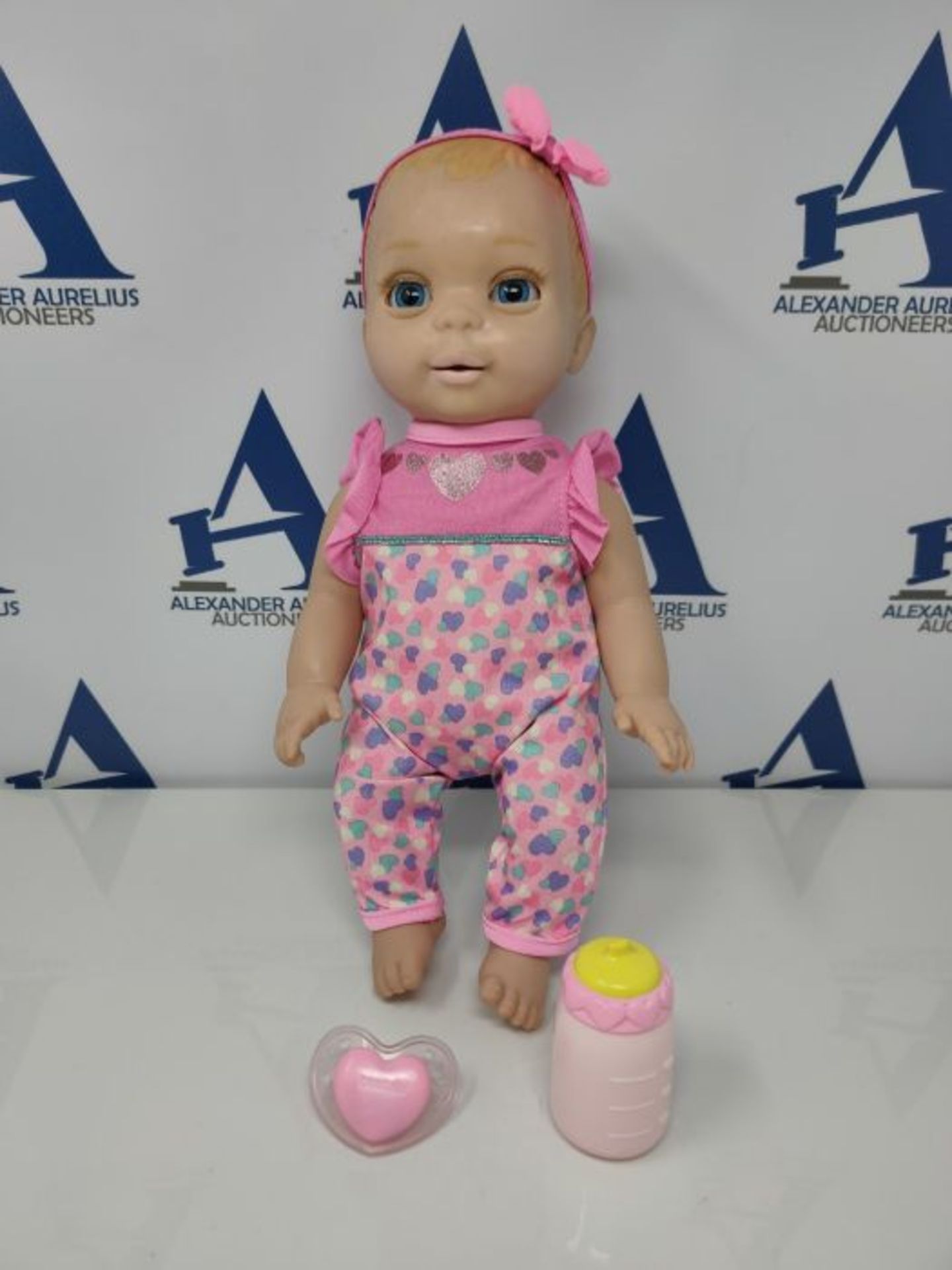 RRP £52.00 Luvabella Newborn, Blonde Hair, Interactive Baby Doll with Real Expressions and Moveme - Image 3 of 3