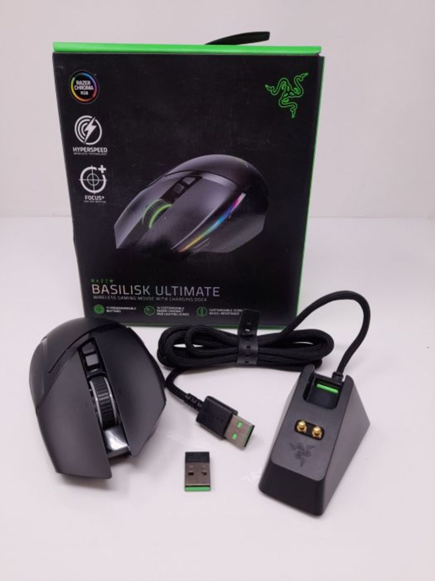 RRP £127.00 Razer Basilisk Ultimate with Charging Station - Wireless Gaming Mouse (11 Programmable - Image 3 of 3