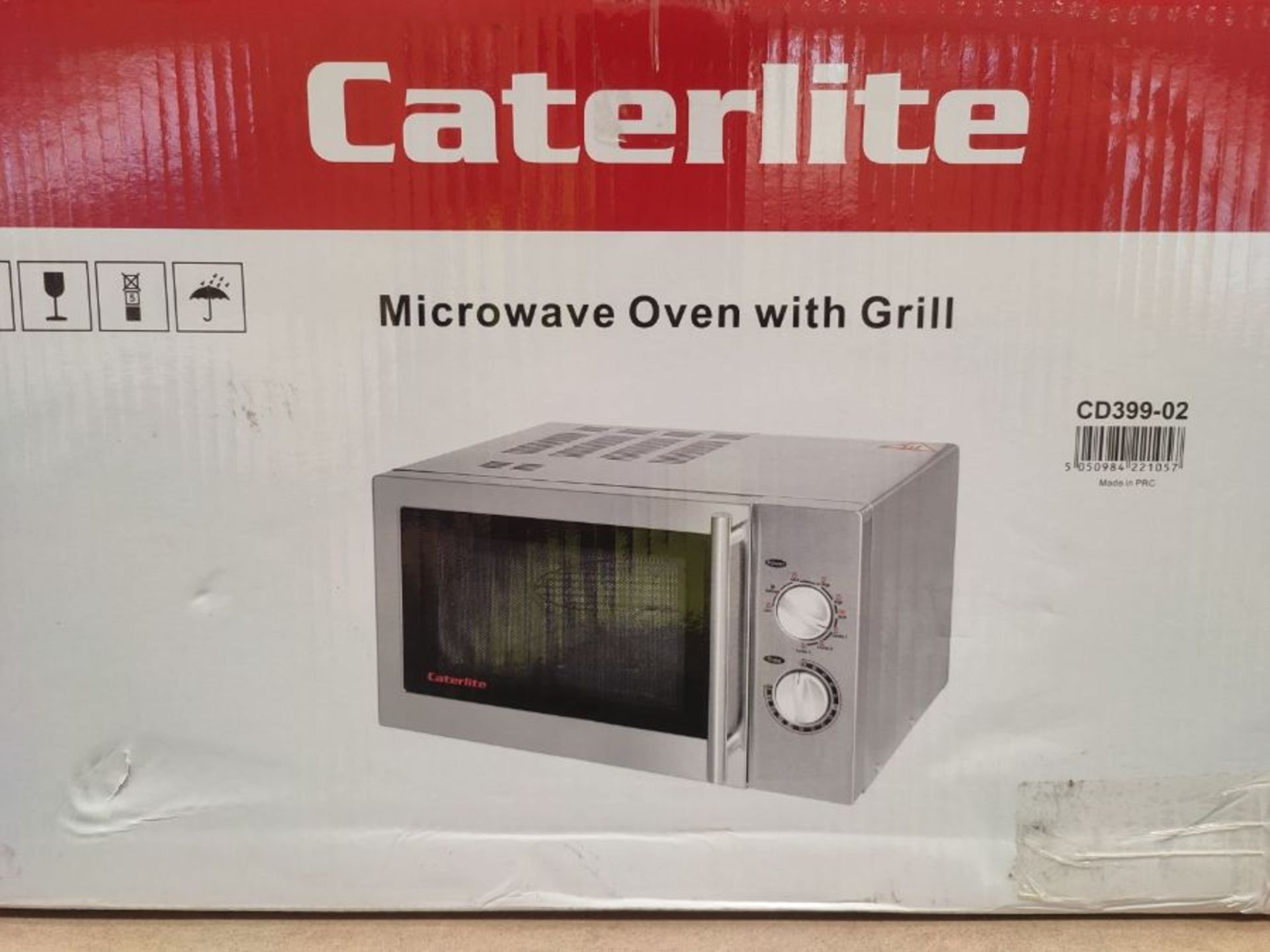 RRP £127.00 Caterlite Commercial Microwave Oven 900W Light Duty Stainless Steel Appliance - Image 2 of 3