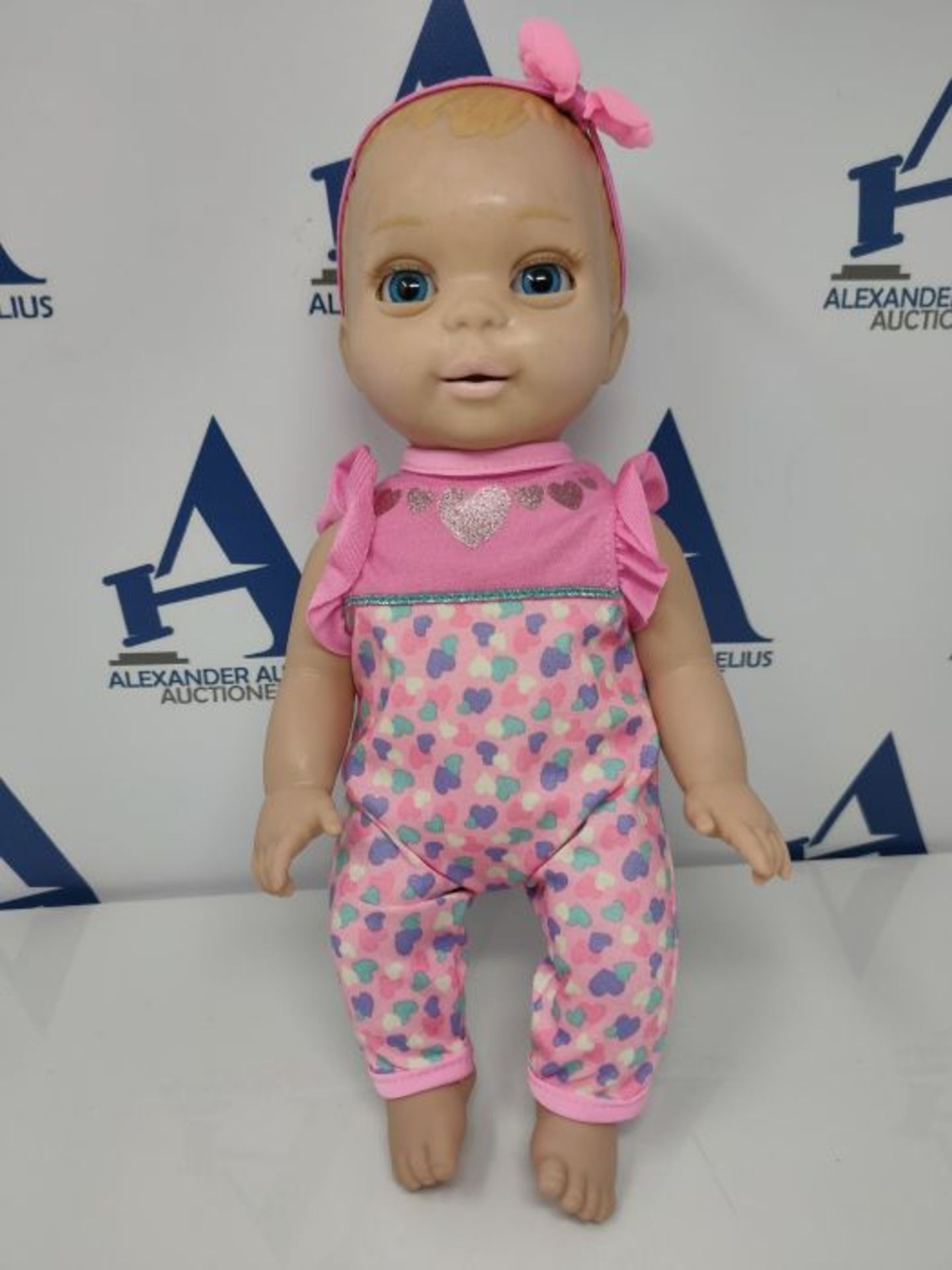 RRP £52.00 Luvabella Newborn, Blonde Hair, Interactive Baby Doll with Real Expressions and Moveme - Image 2 of 3