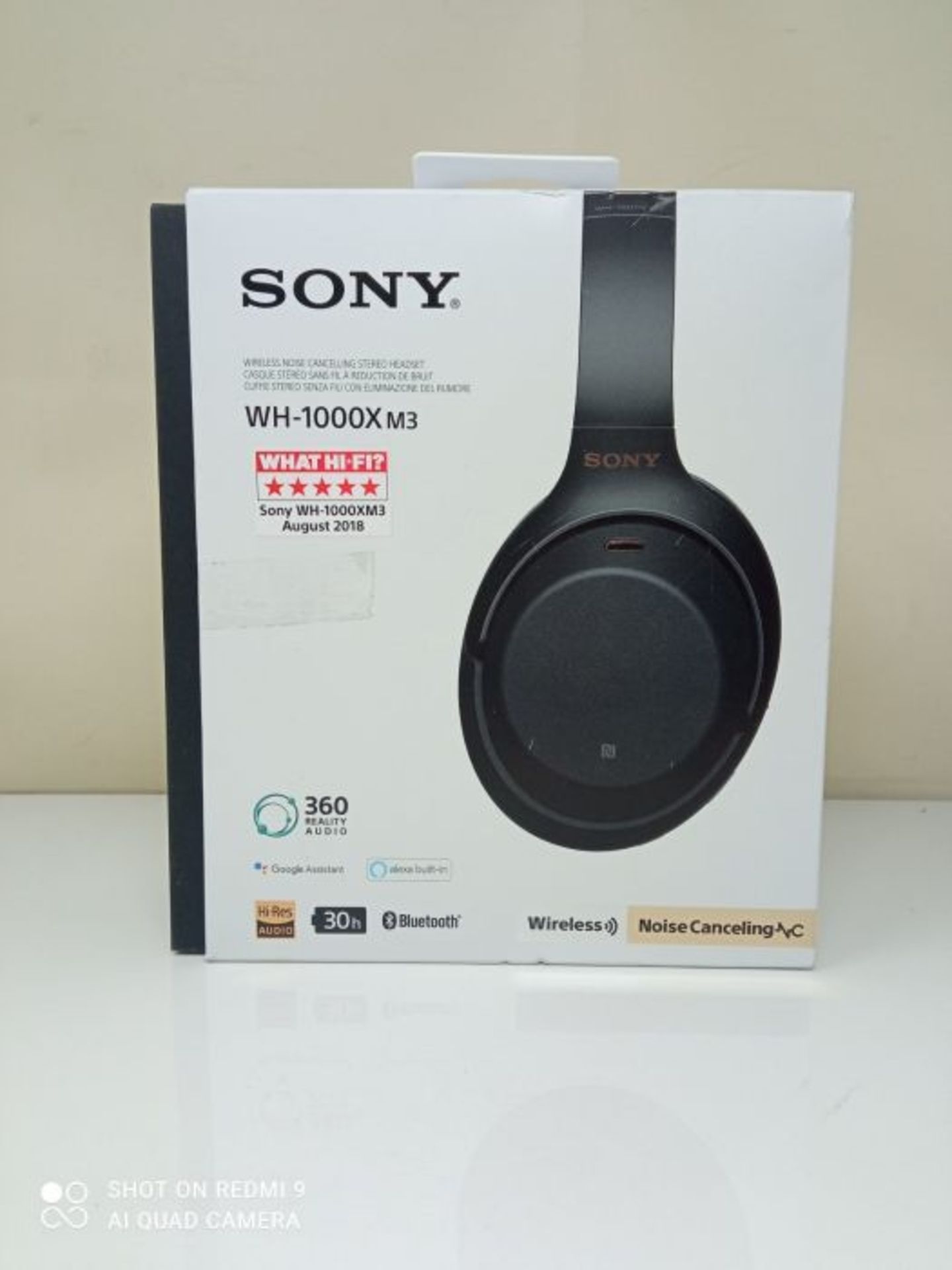 RRP £207.00 Sony WH-1000XM3 Noise Cancelling Wireless Headphones with Mic, 30 Hours Battery Life, - Image 2 of 3