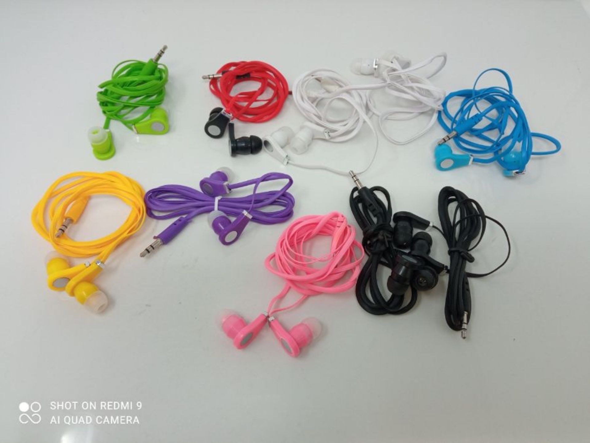 RRP £83.00 Bulk Earbuds JustJamz Bits, 10 Pack of Colorful in-Ear Earbuds, 3.5mm Stereo in-Ear Ea - Image 2 of 2