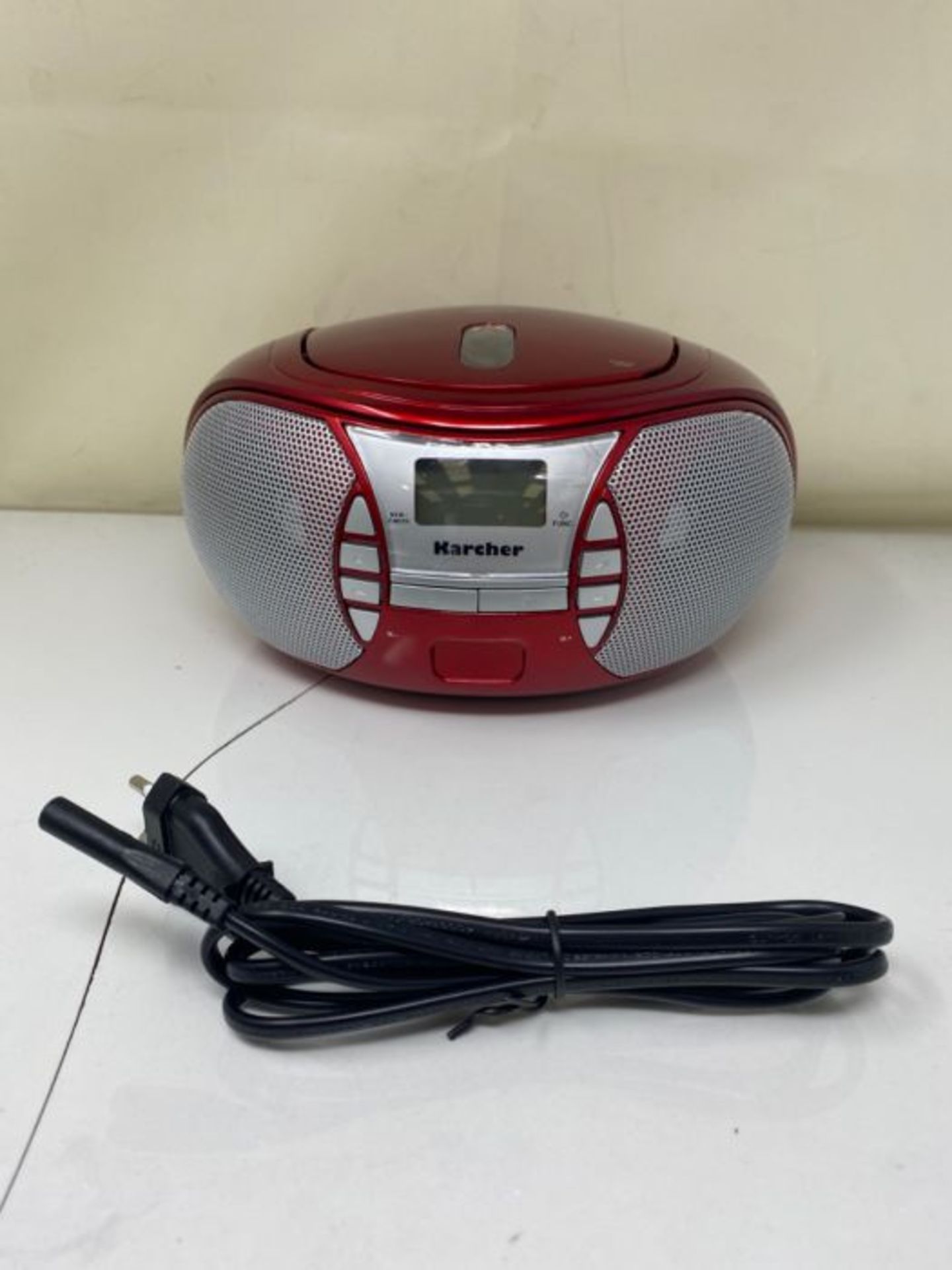 Karcher RR 5025-R tragbares CD Radio (CD-Player, Boomboxen, UKW Radio, Batterie/Netzbe - Image 2 of 2