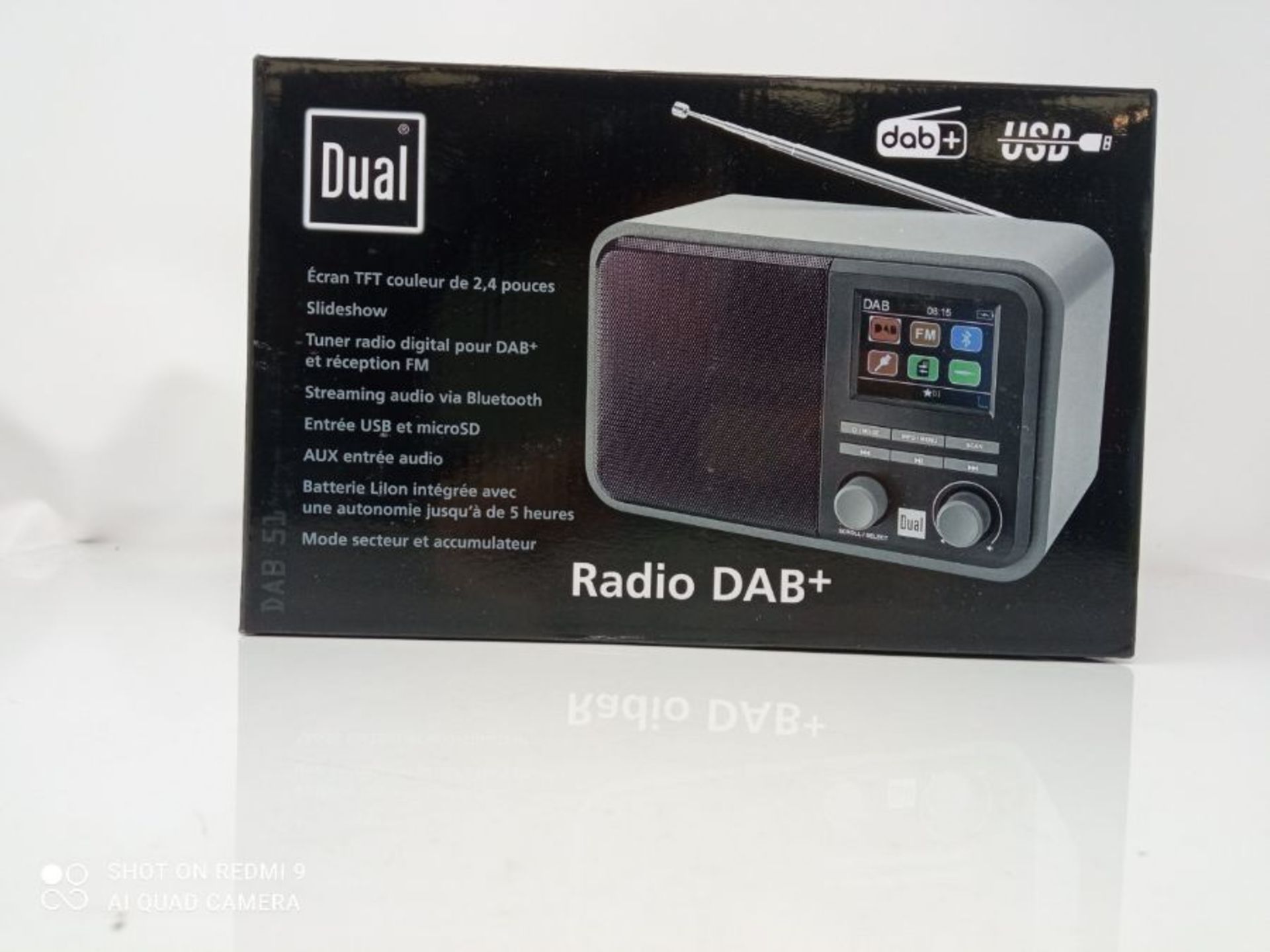 RRP £53.00 Dual,75299,DAB AA851 Digitalradiomit Akku undBluetooth, DAB+ / UKW, MP3,USB-/SD-Anschl - Image 2 of 3