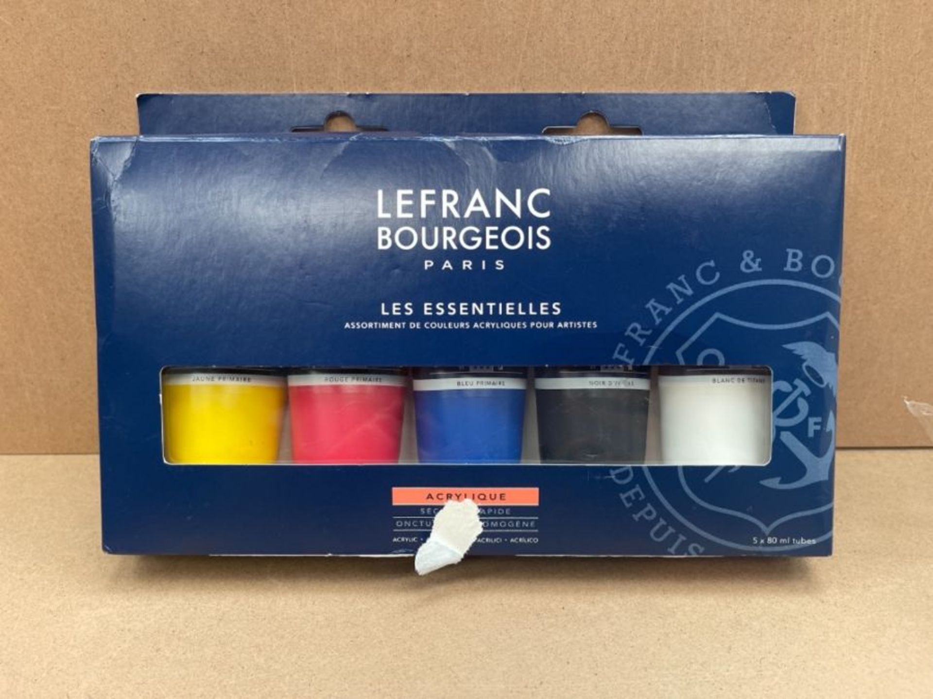 Lefranc Bourgeois 300684 Lefranc Bourgeois Acrylic End Assortment of 5 Tubes 80 ml, - Image 2 of 3