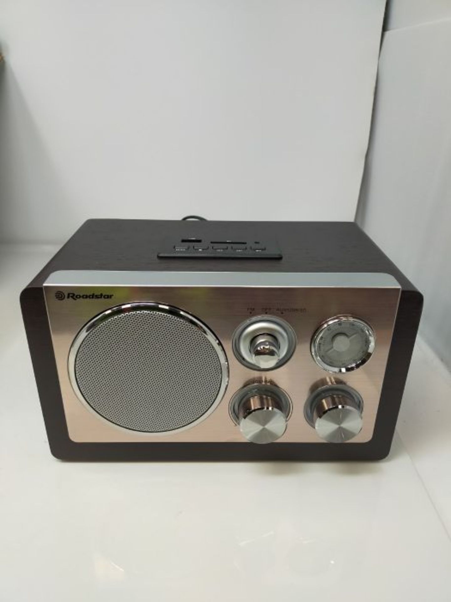 Roadstar HRA-1345 Retro-Radio mit UKW und MW Tuner (USB, SD-Kartenleser, AUX-In, Teles - Image 3 of 3
