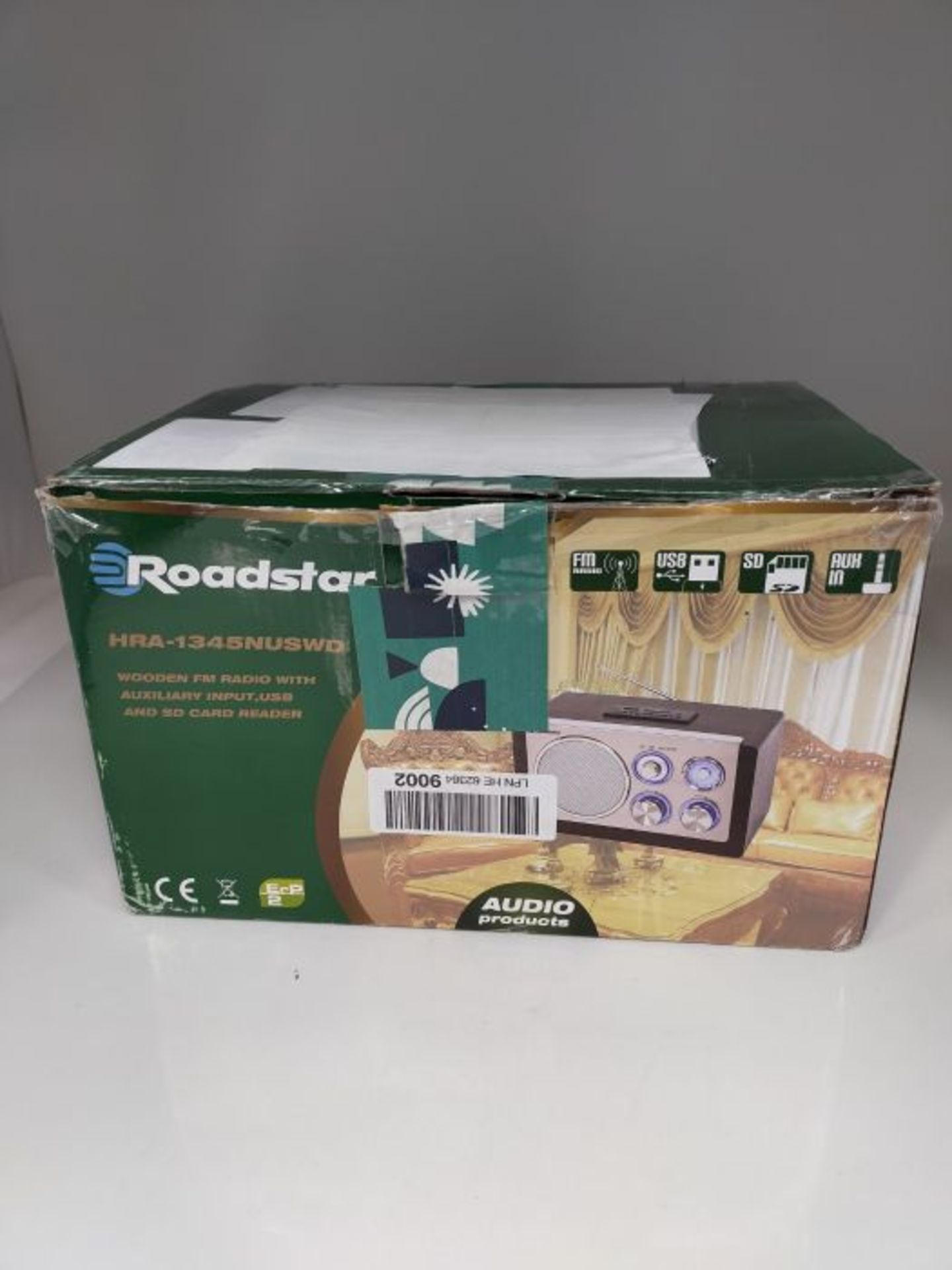 Roadstar HRA-1345 Retro-Radio mit UKW und MW Tuner (USB, SD-Kartenleser, AUX-In, Teles - Image 2 of 3