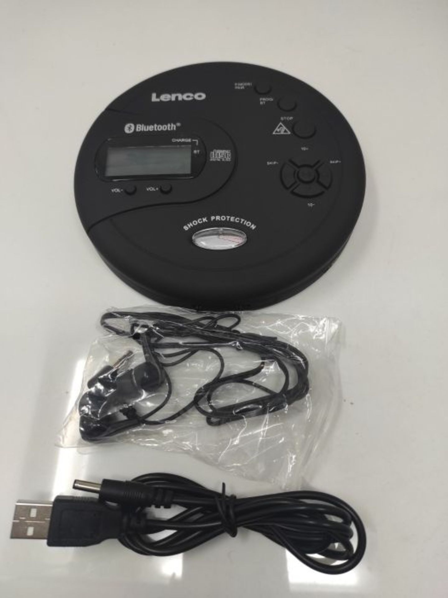 RRP £59.00 Lenco CD-300 - Portable CD Player Walkman - Bluetooth Diskman - CD Walkman - MP3 Funct - Image 3 of 3