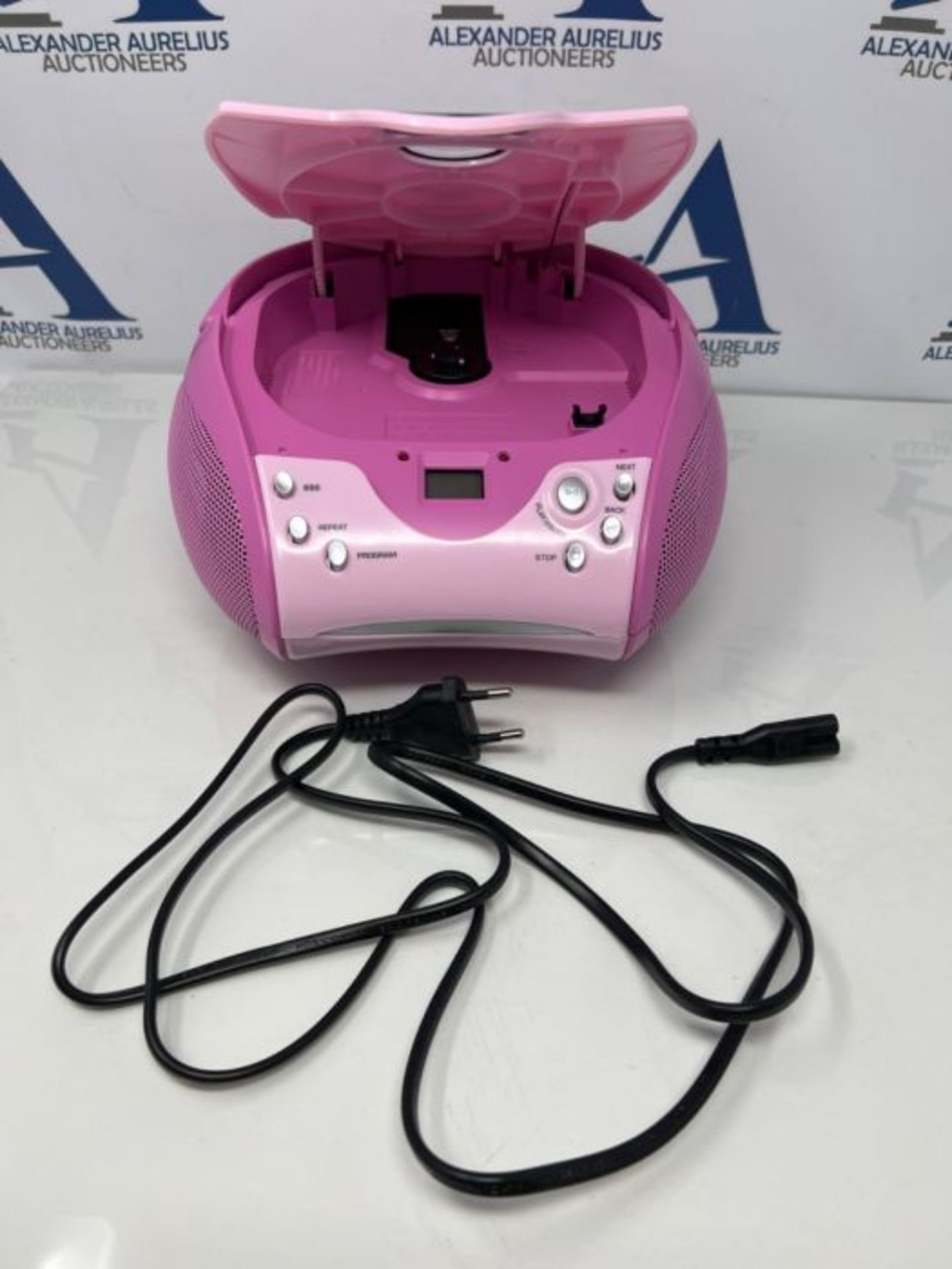 Lenco SCD-24 Stereo UKW-Radio mit CD-Player und Teleskopantenne rosa - Image 2 of 2