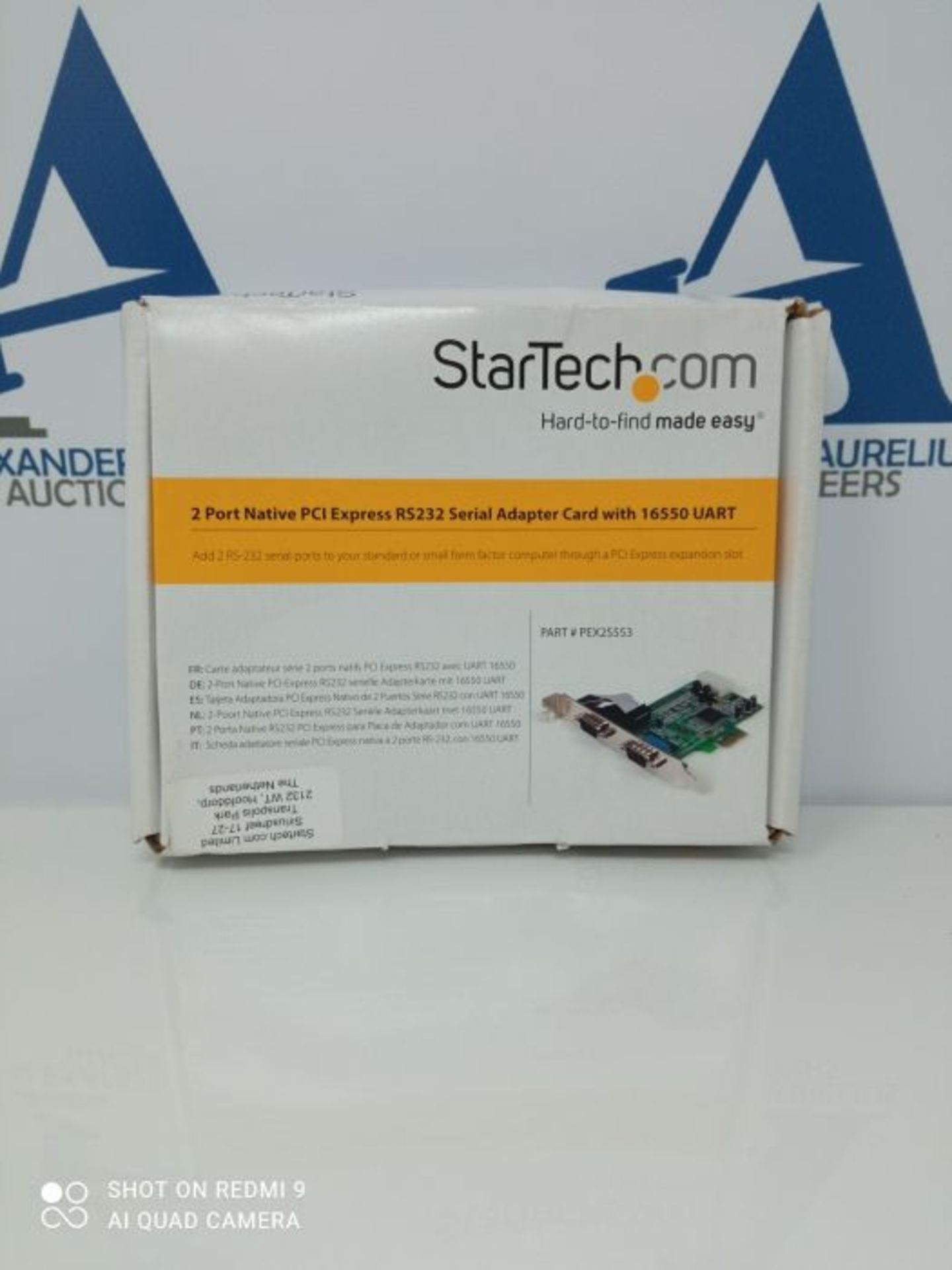 RRP £52.00 StarTech.com PEX2S553 2 Port Native PCIe RS232 Serial Adapter Card with 16550 UART , G - Image 2 of 3