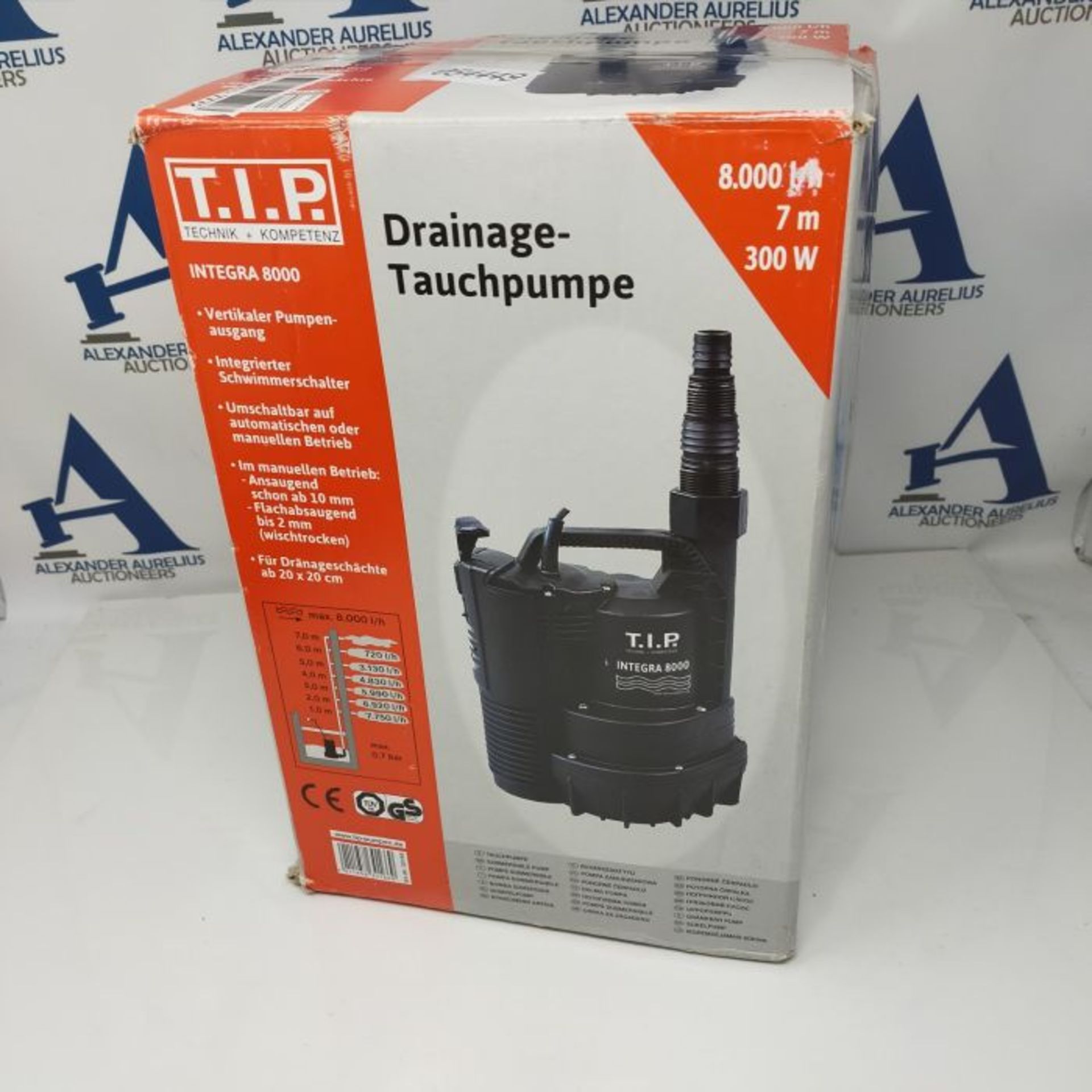 RRP £119.00 T.I.P. 30166 Integra 8000 submersible drainage pump, flat suction up to 2 mm, up to 8, - Image 3 of 3