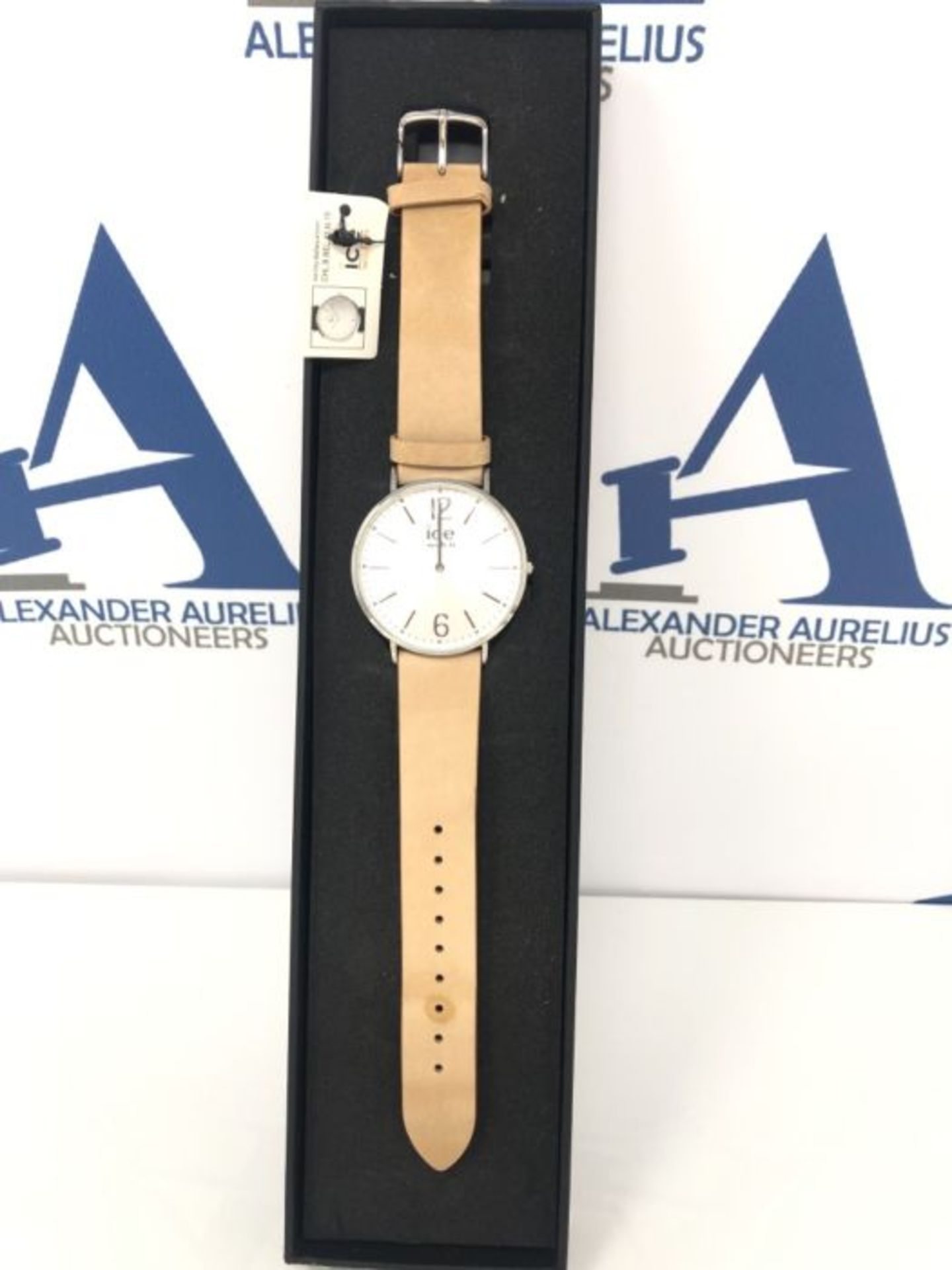 RRP £66.00 ICE-WATCH - CITY Belfast - Beige Herrenuhr mit Lederarmband + zusÃ¤tzliches Nylonban - Image 2 of 3