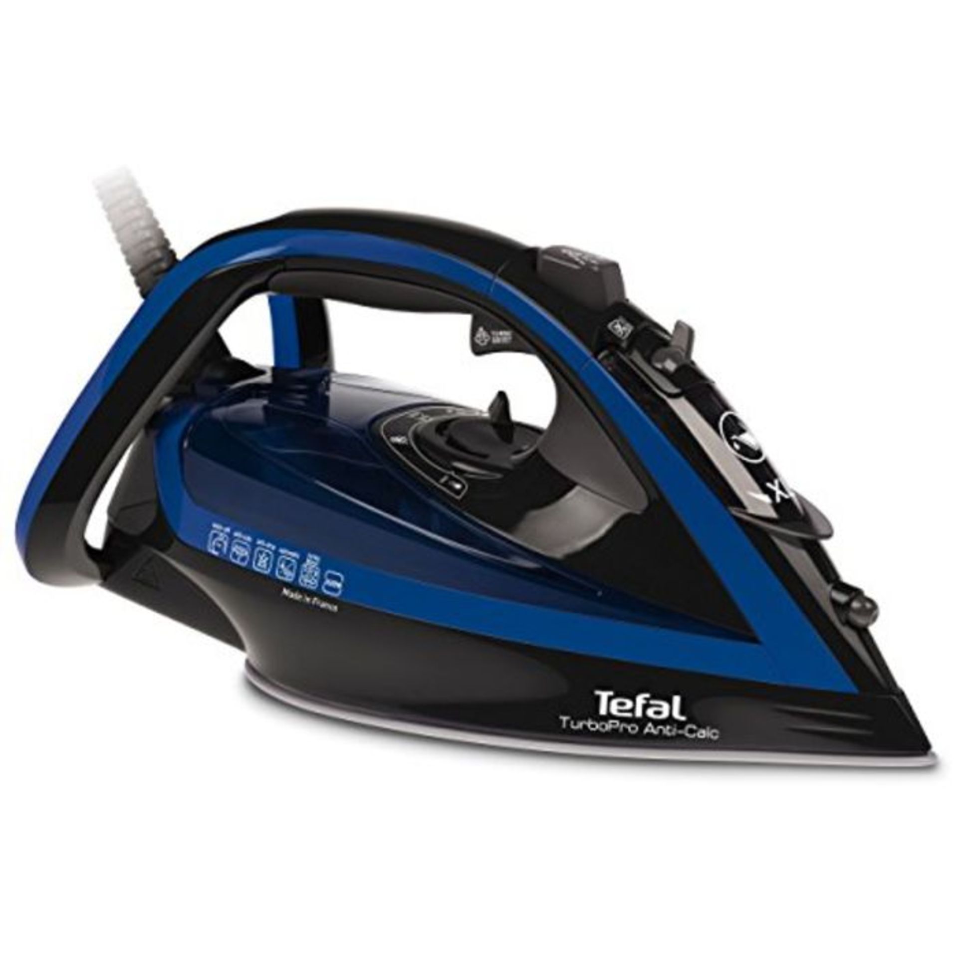 RRP £57.00 Tefal FV 5648 Turbo Pro Anticalc Dampfiron dark grey/blau