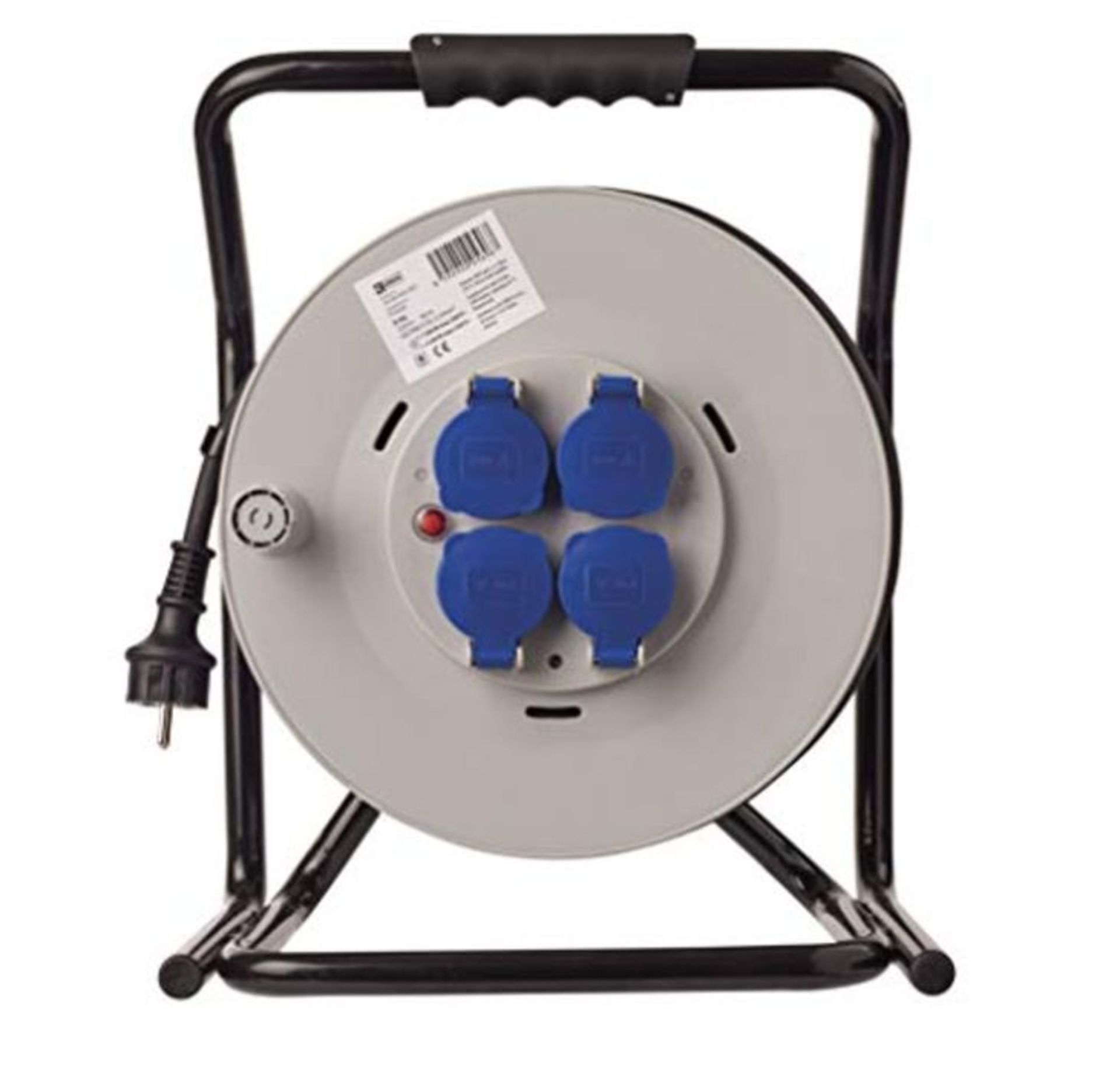RRP £139.00 EMOS P19220 Professional Cable Reel with Extra Resistant Cable, IP44 for Outdoor Use,