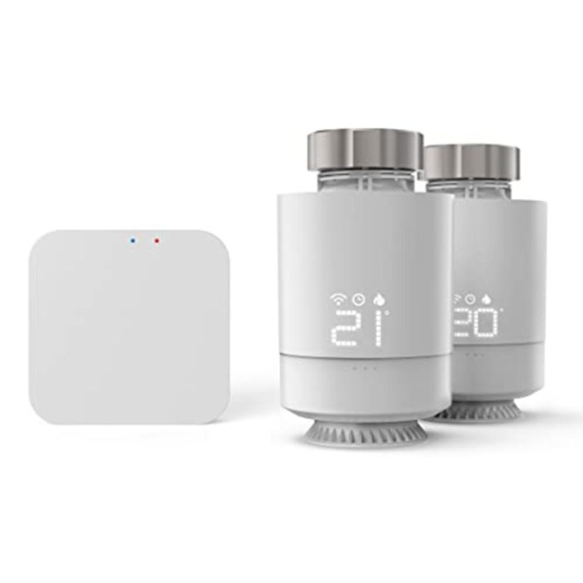 RRP £98.00 Hama Smart radiator thermostat, starter set 2 pcs with hub (heating control WLAN, smar