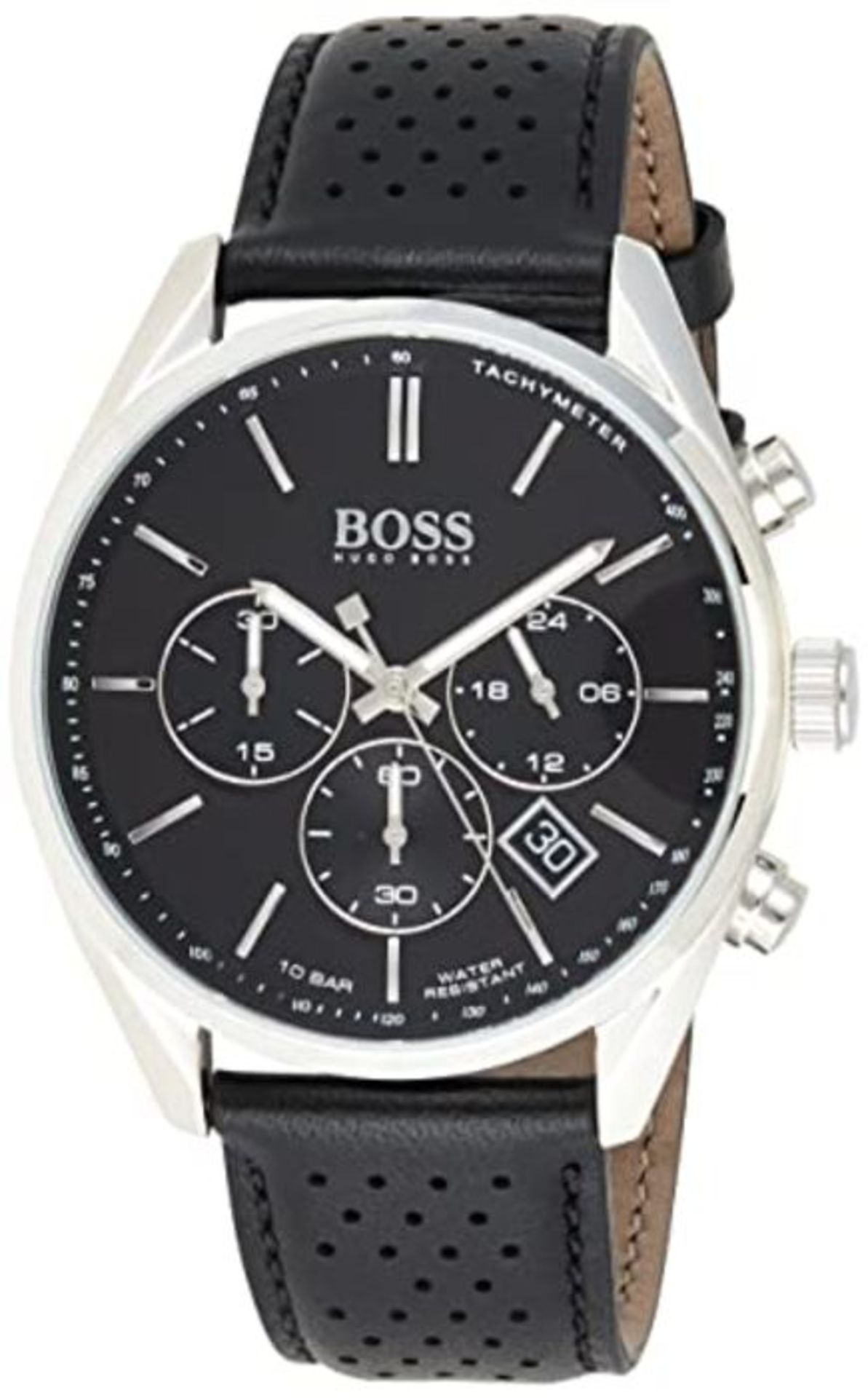 RRP £246.00 BOSS Men's Analogue Quartz Watch with Leather Calfskin Strap 1513816