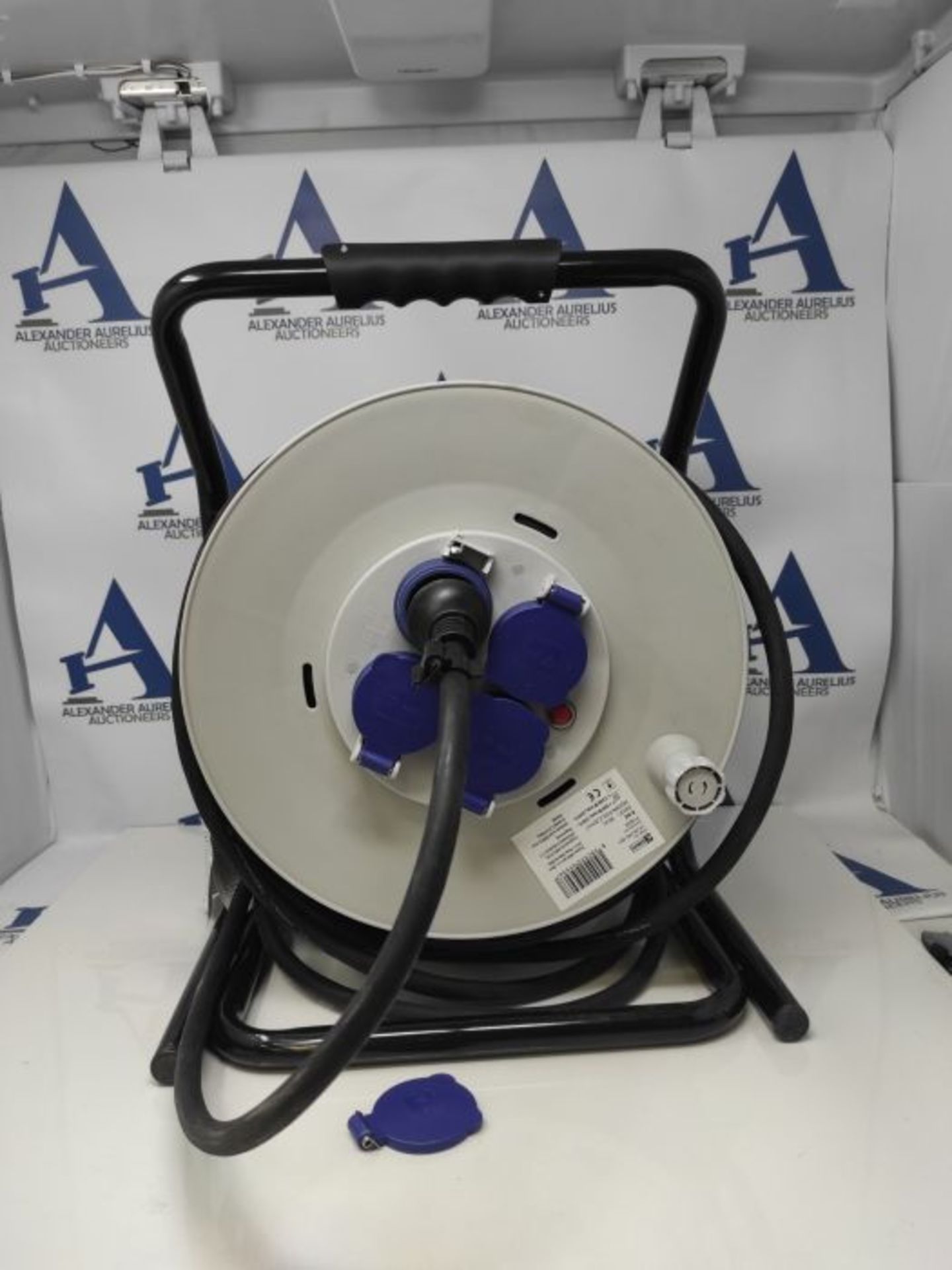 RRP £139.00 EMOS P19220 Professional Cable Reel with Extra Resistant Cable, IP44 for Outdoor Use, - Image 2 of 2