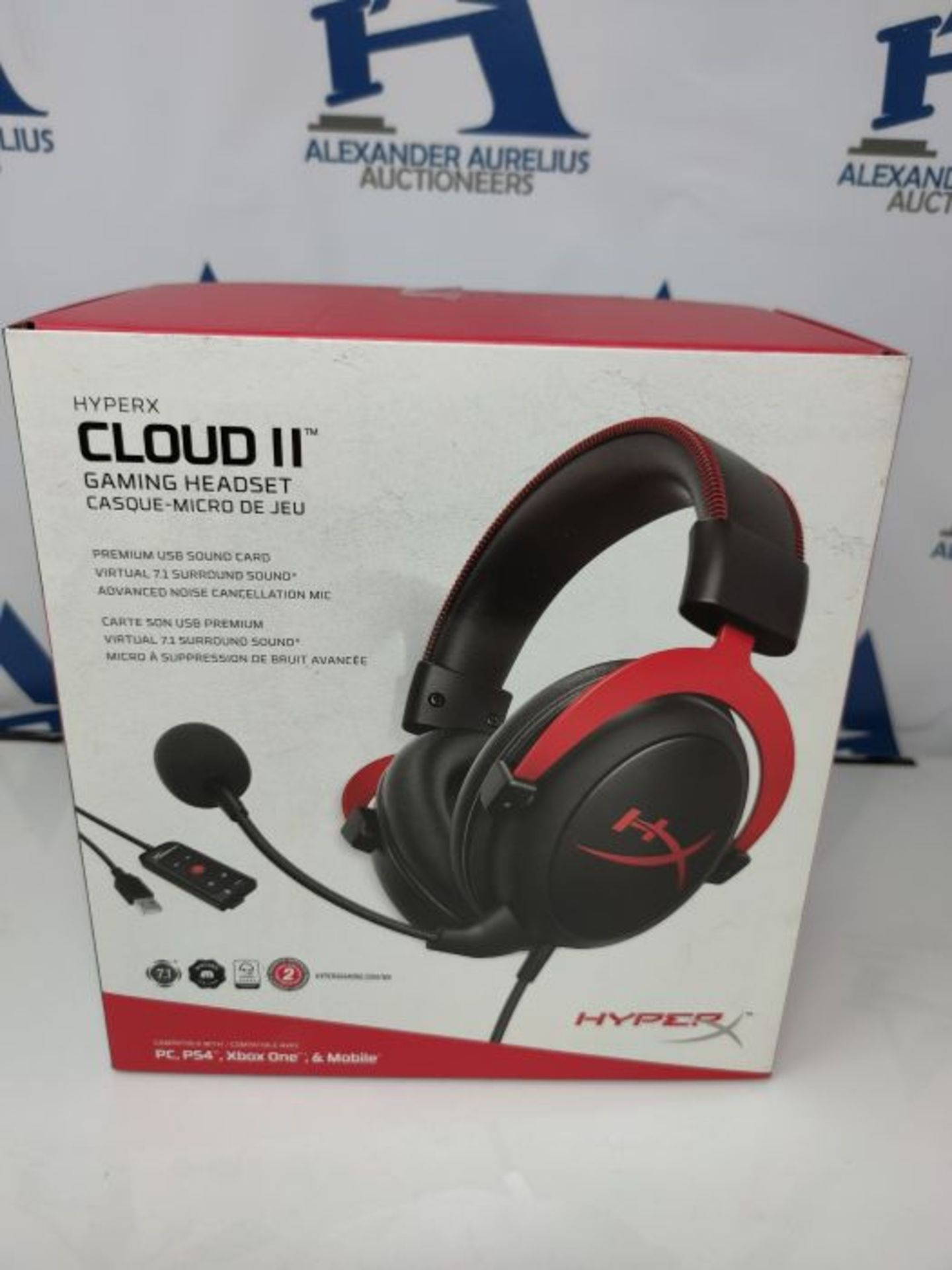 RRP £63.00 HyperX KHX-HSCP-RD Cloud II - Gaming KopfhÃ¶rer (fÃ¼r PC/PS4/Mac) rot - Image 2 of 3