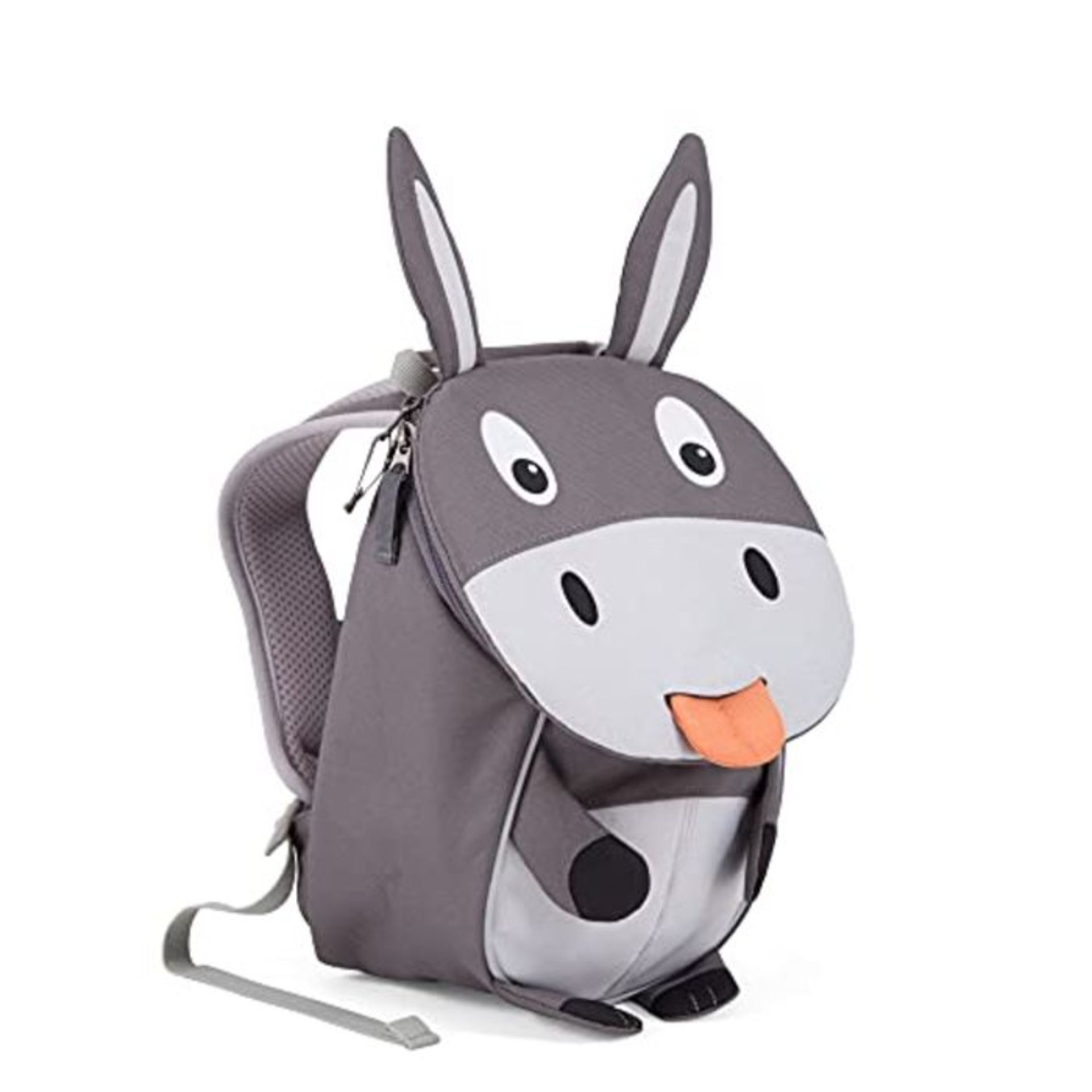 Affenzahn Small Friend Dean Donkey Grey Children's Backpack, 25 cm, 4 liters