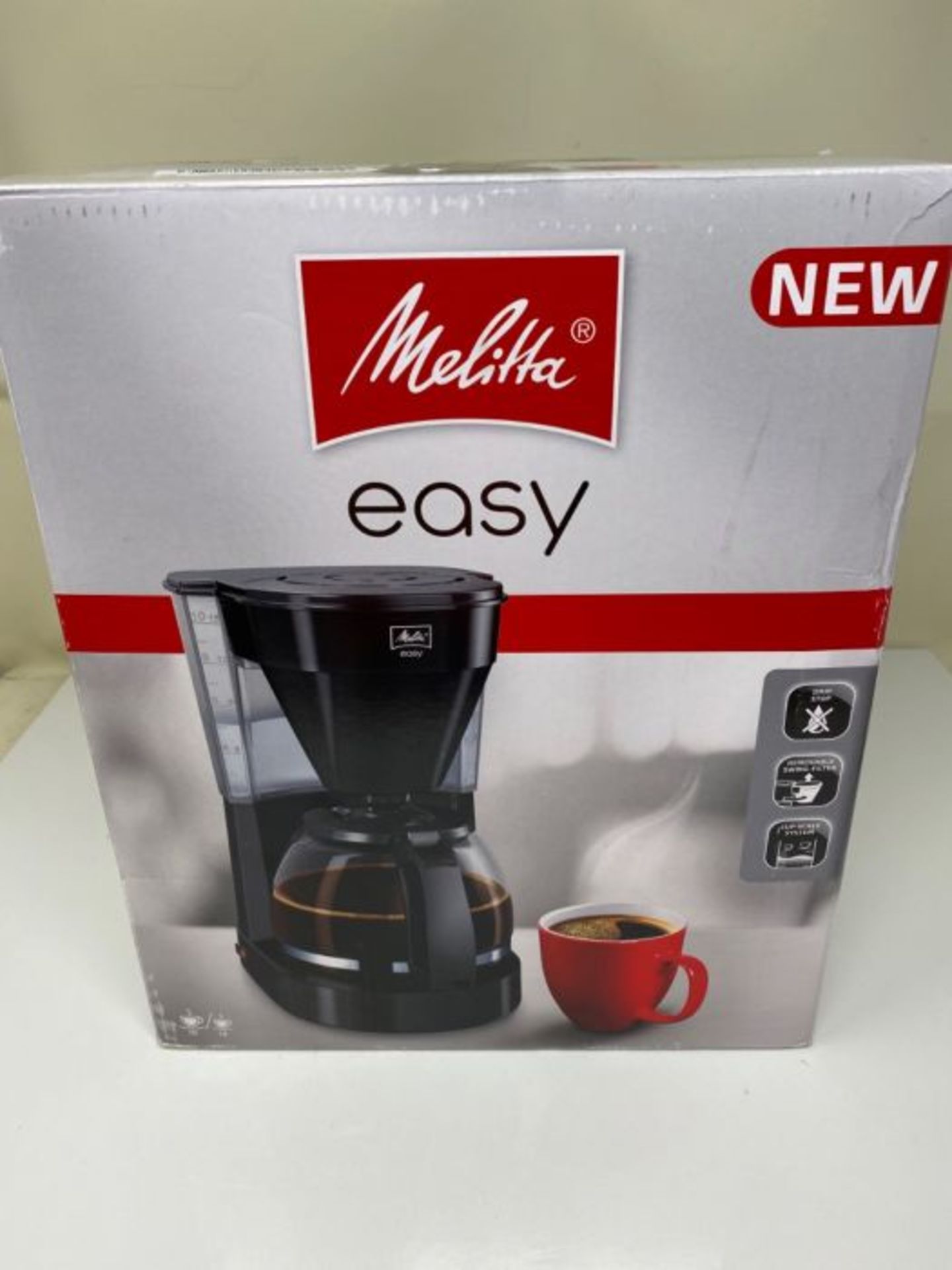 Melitta Filter Coffee Machine with Glass Jug, Easy II Model, 1023-02, Black, 6762887 - Image 2 of 3