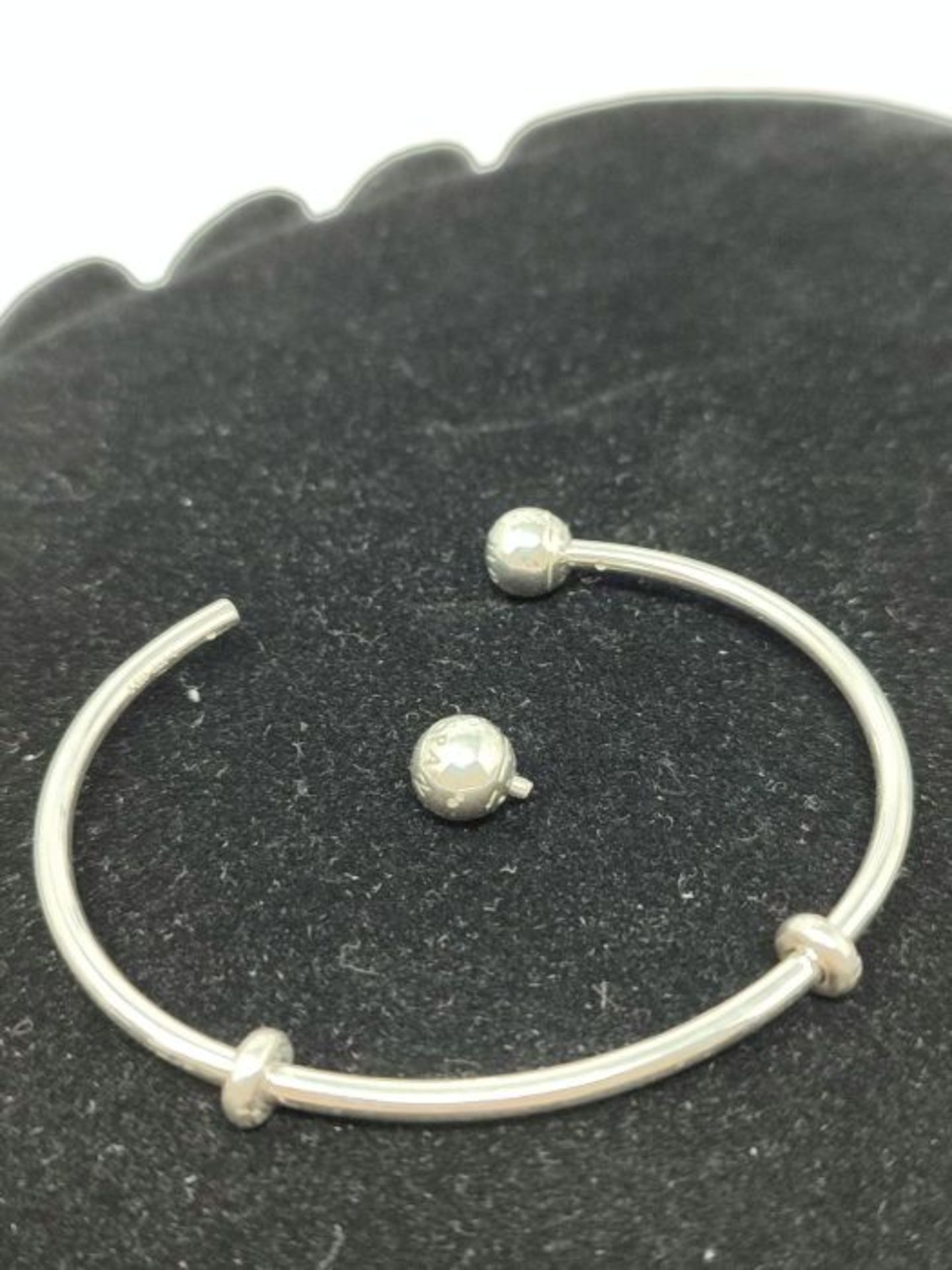RRP £69.00 [CRACKED] Pandora Moments Women's Sterling Silver Open Bangle Bracelet, Size 20.5 - Image 2 of 2