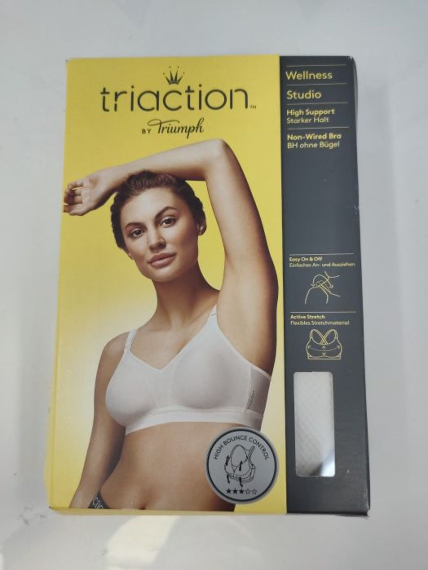 Triumph Women's Triaction Wellness N Sports Bra Non-Wired, White, 42C - Image 2 of 3