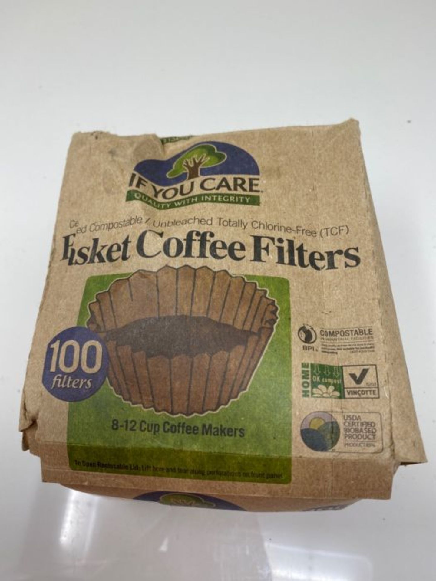 If You Care 17504 Basket Coffee Filter, Fits 8-12 Cup Drip Coffee Makers, 100 Pieces - Image 2 of 3