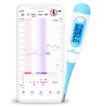 Digital Basal Thermometer for Ovulation with Backlight LCD Display, Premom APP, 1/100t