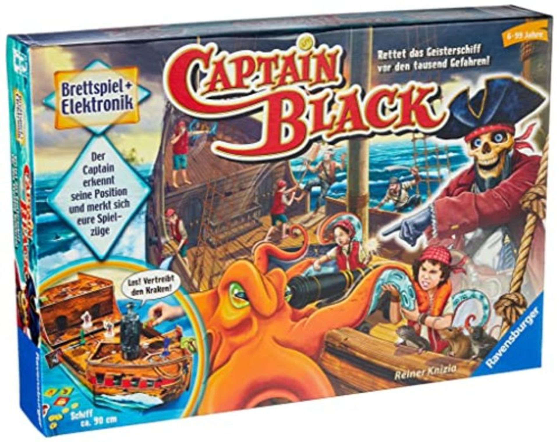 Ravensburger 22293 - Captain Black - Elektronisches Brettspiel für Erwachsene und Kin