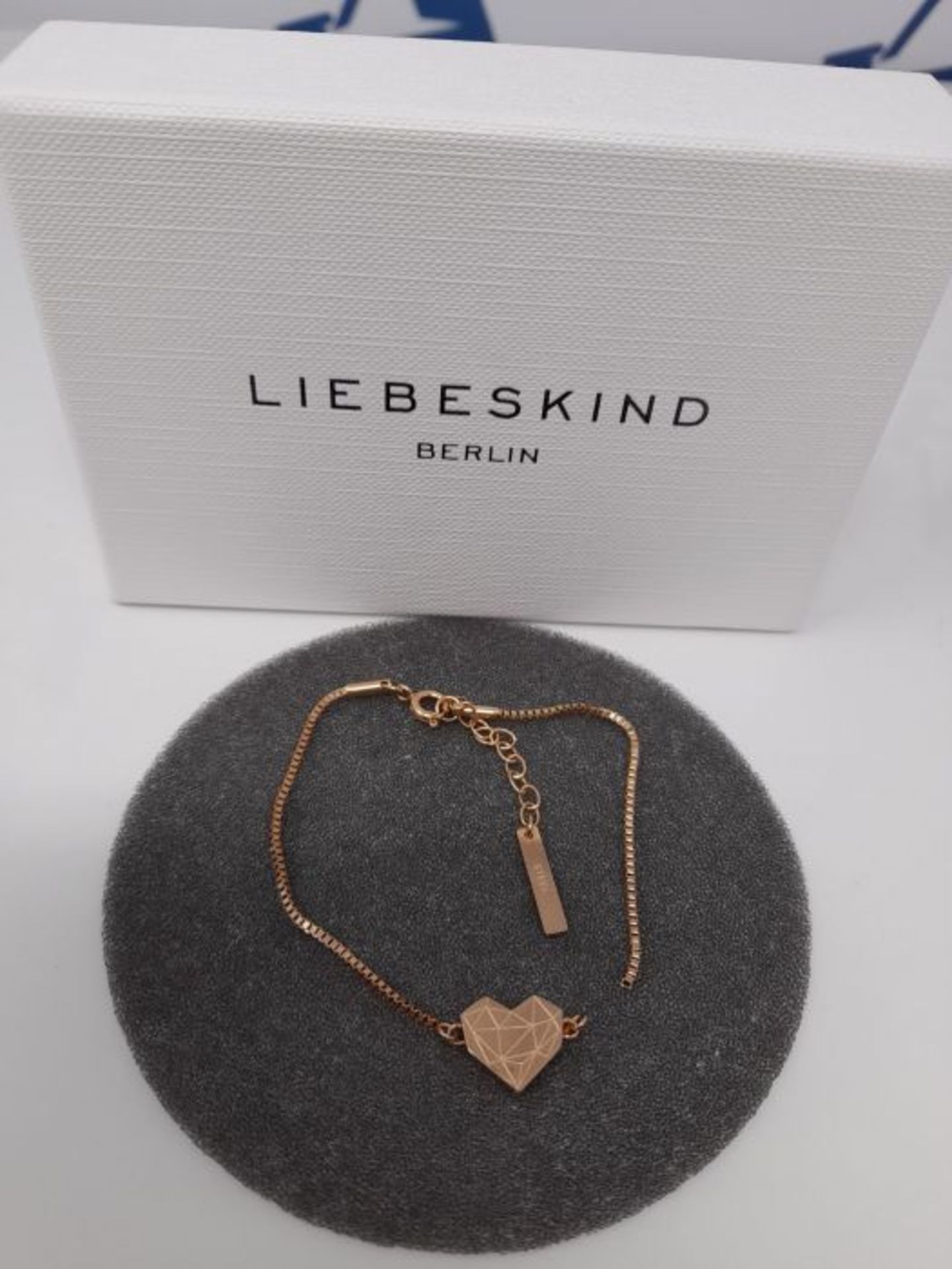 [CRACKED] Liebeskind Berlin Damen Armband Herz Edelstahl Silber 20 cm (roségold) - Image 2 of 3