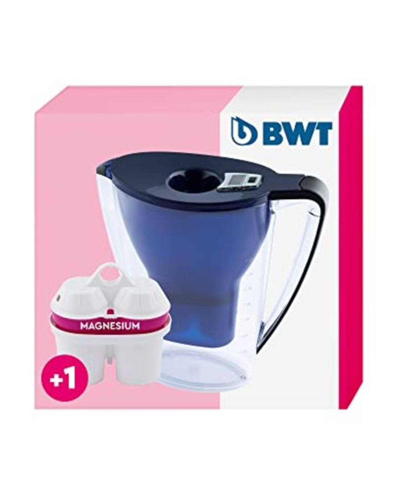 BWT - 815073 - Tischwasserfilter PENGUIN - 2,7 l, dunkelblau - Wasserfilterkanne mit 1