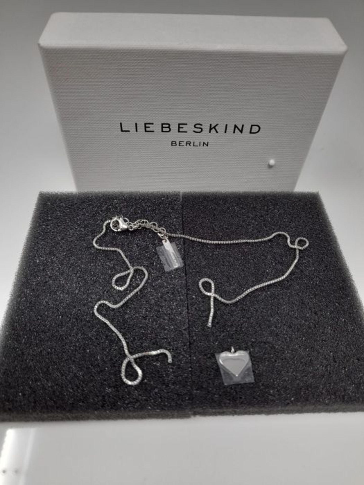 [CRACKED] Liebeskind Berlin LJ-0503-N-45 Damen Collier Herz Edelstahl Silber 45 cm One - Image 3 of 3