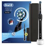 Oral-B Pro 2 2500 Rechargeable Electric Toothbrush with 1 Pressure Sensor Handle, 1 Br