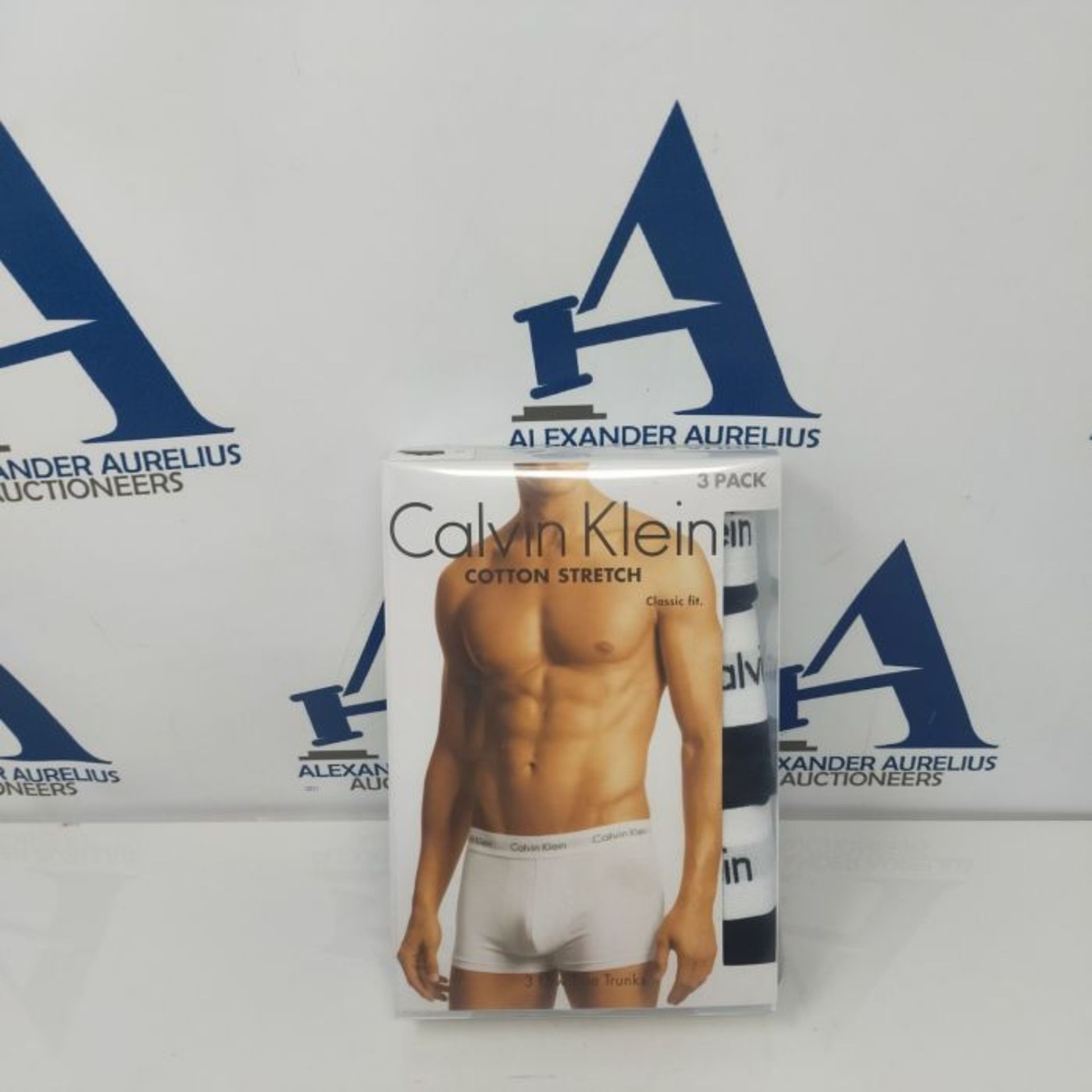 Calvin Klein Men's 3 Pack Low Rise Trunks - Cotton Stretch, Medium