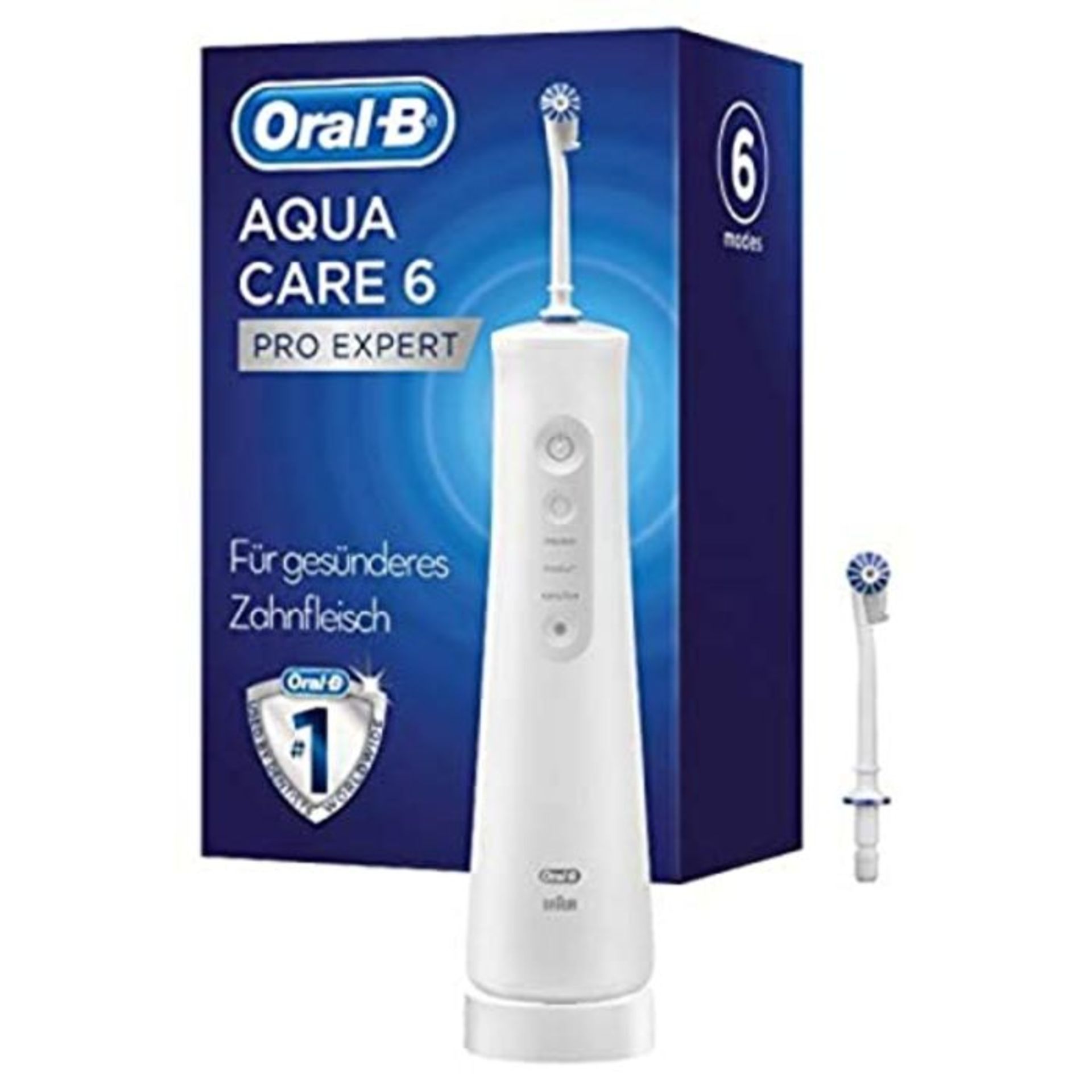 RRP £72.00 Oral-B AquaCare 6 Pro-Expert oral irrigator, 2 replacement nozzles, interdental cleane