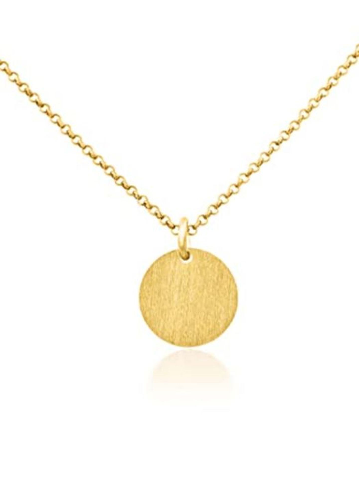 modabilé necklace women with pendant Circle Round Gold 925 Sterling Silver (45cm I 1,