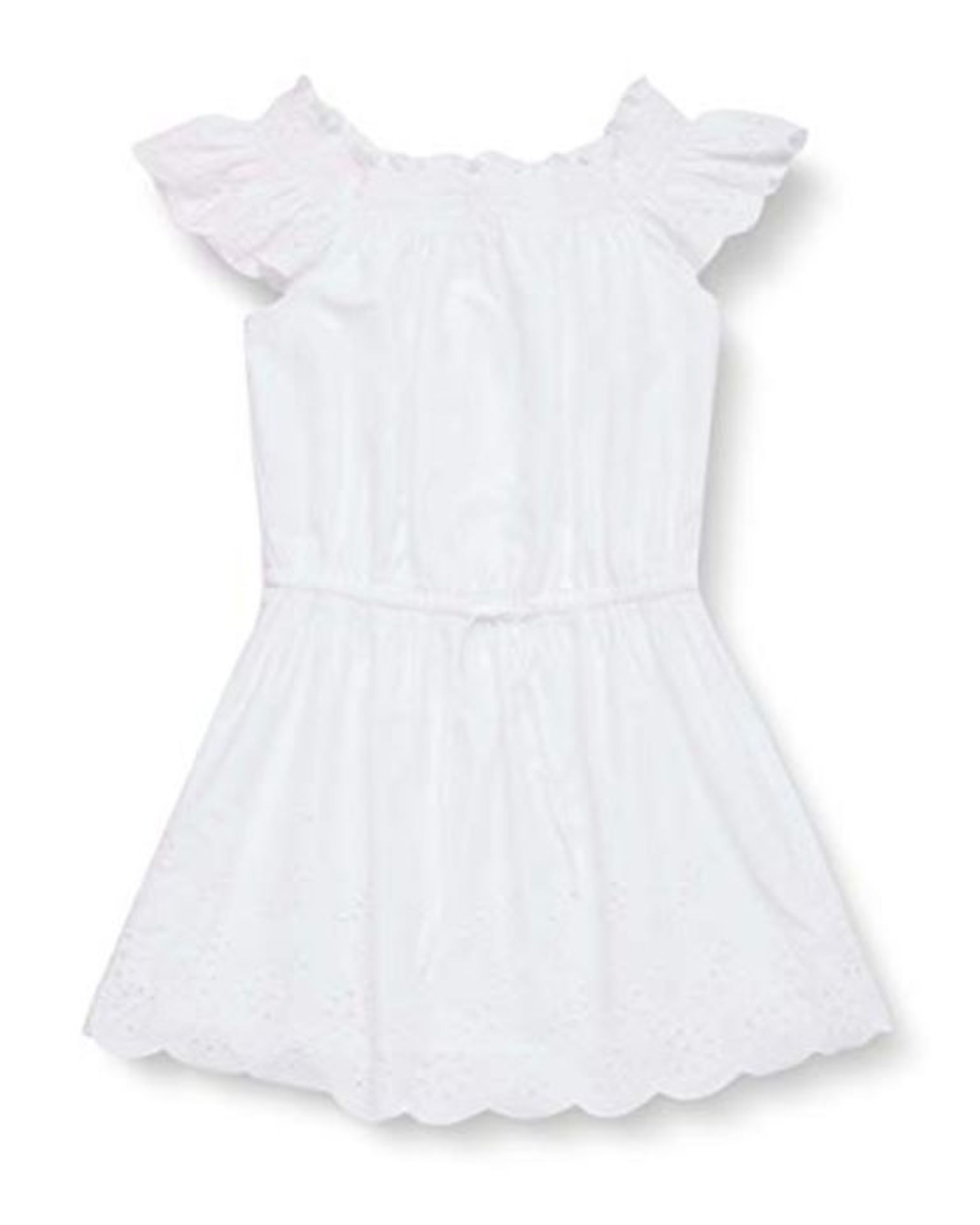 United Colors of Benetton Girl's Vestito Dress, White (Bianco 101), 146 (Size: X-Large