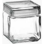 Utopia Storage/Preserve Jar, Square, transparent, 1L, Pack of 6