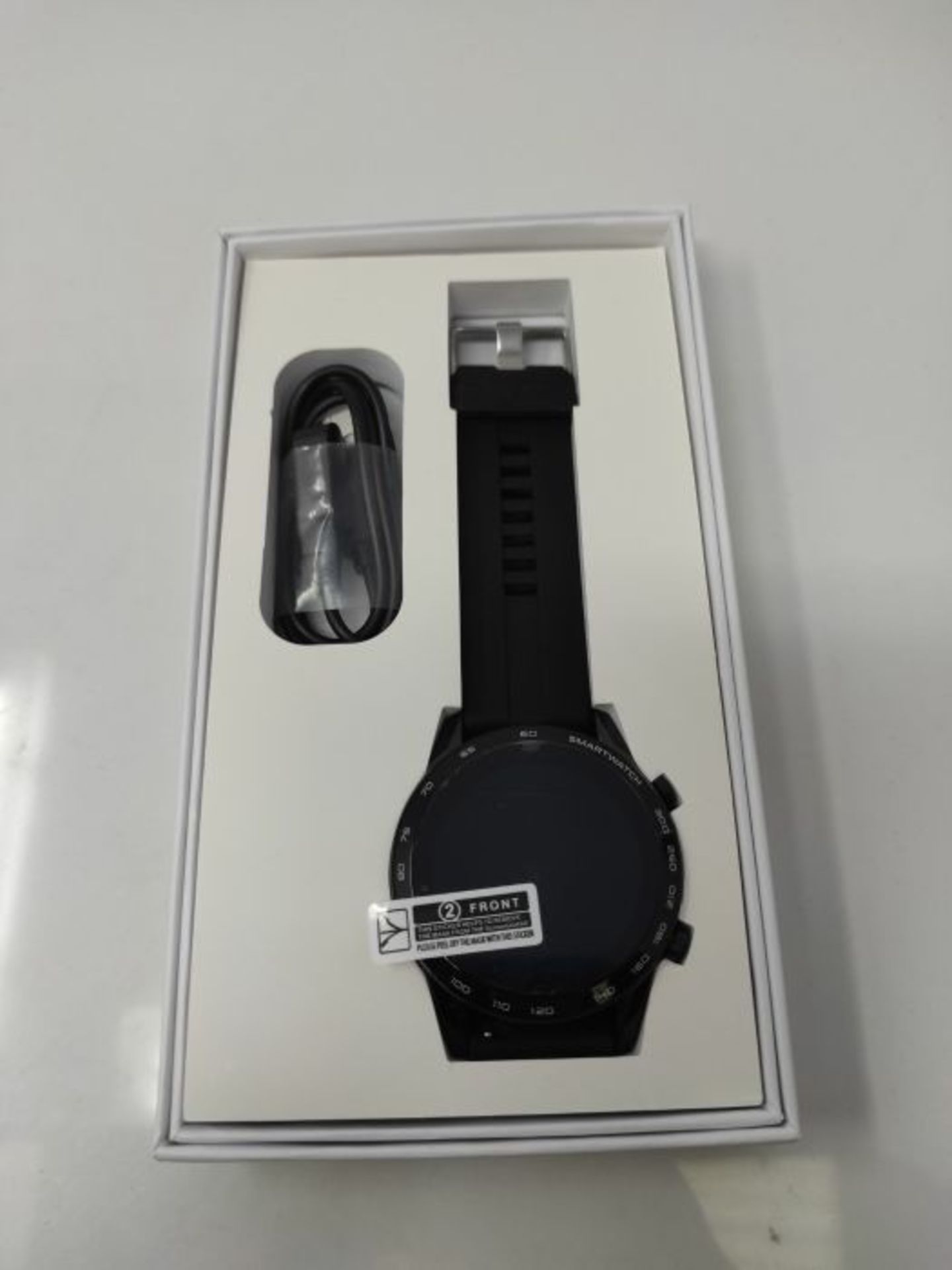 RRP £52.00 Aney Well Smartwatch Herren Sportuhr mit Bluetooth Anruf Fitnessuhr Fitness Tracker Ar - Image 3 of 3