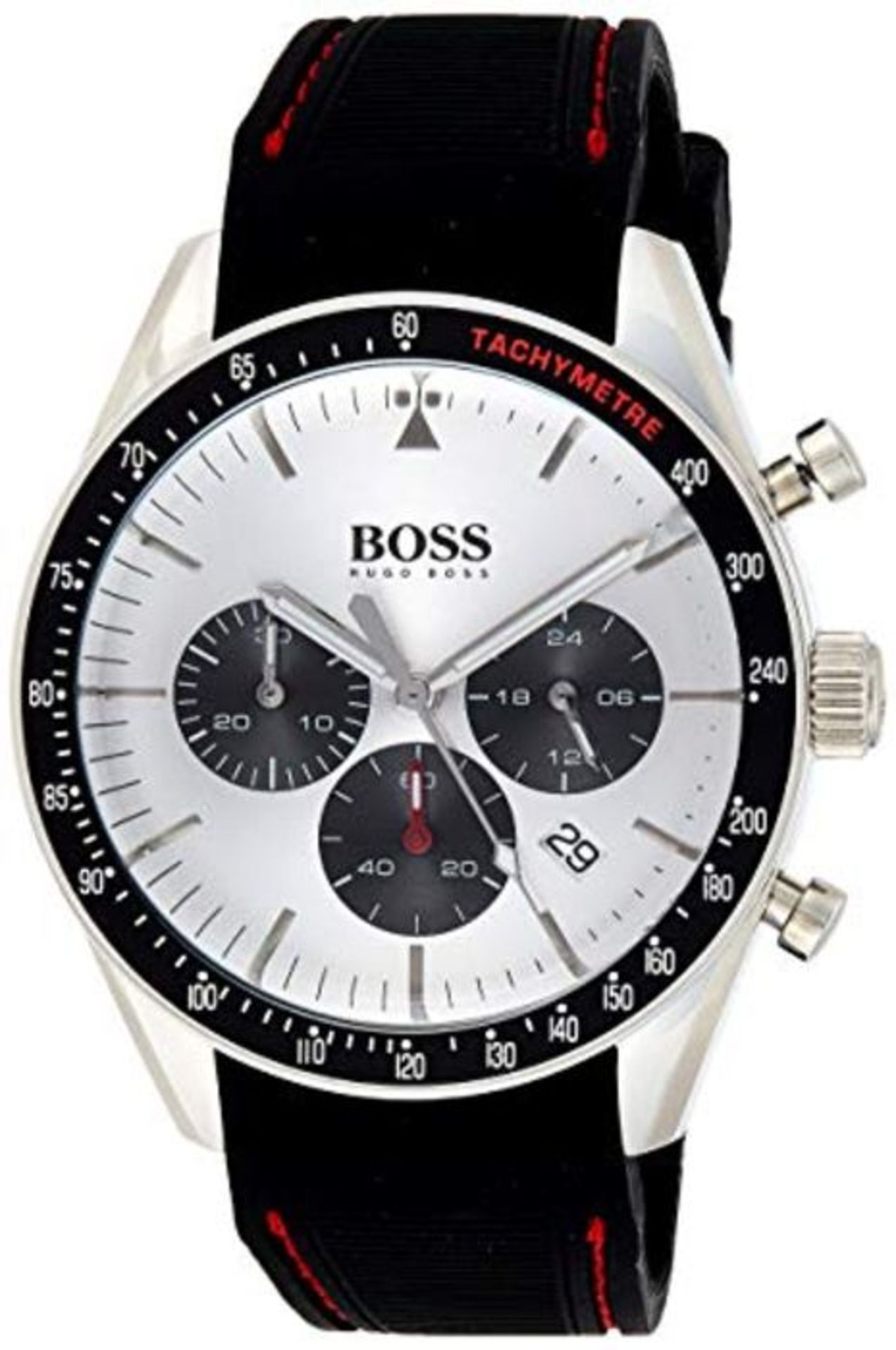 RRP £237.00 BOSS Men's Chronograph Quartz Watch with Silicone Strap 1513627