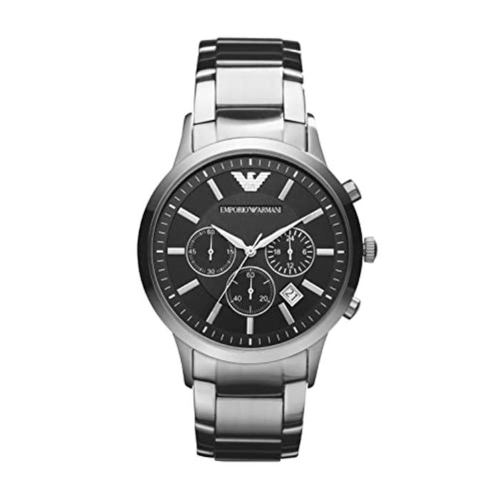 RRP £296.00 Emporio Armani Men's Chronograph Quartz Watch with Stainless Steel Strap AR2434