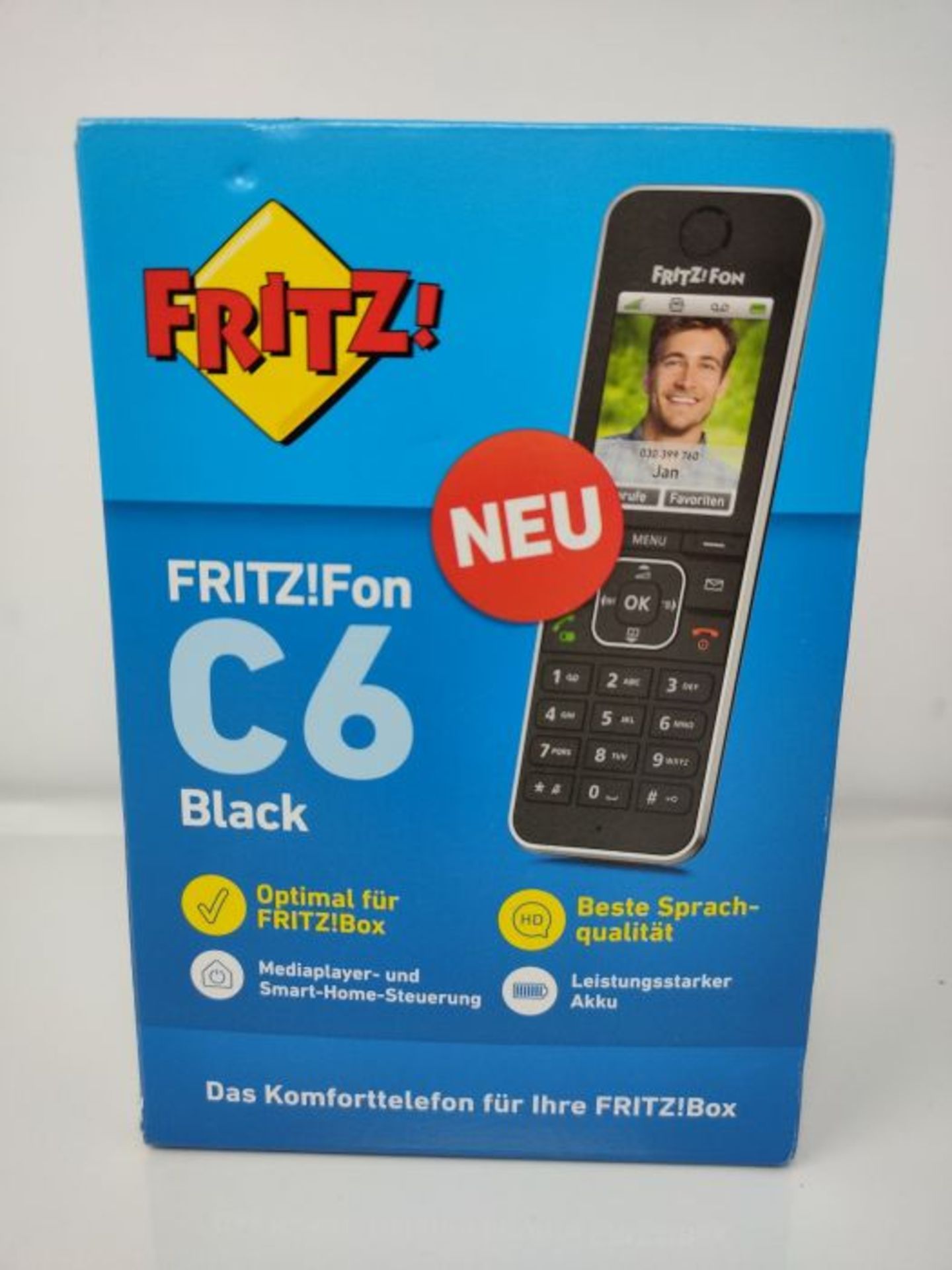 RRP £59.00 AVM FRITZ!Fon C6 Black DECT comfort telephone (high-quality color display, HD telephon - Image 2 of 3