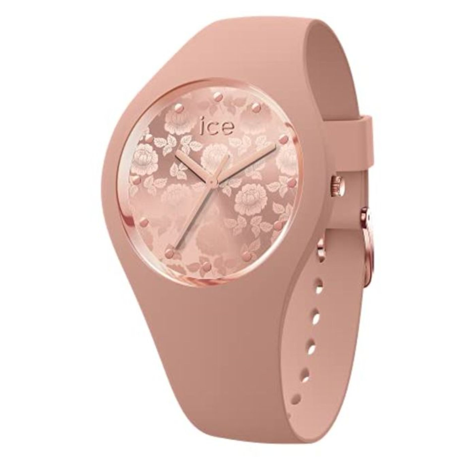 RRP £60.00 Ice-Watch - ICE flower Blush chic - Rosa Damenuhr mit Silikonarmband - 019211 (Medium)