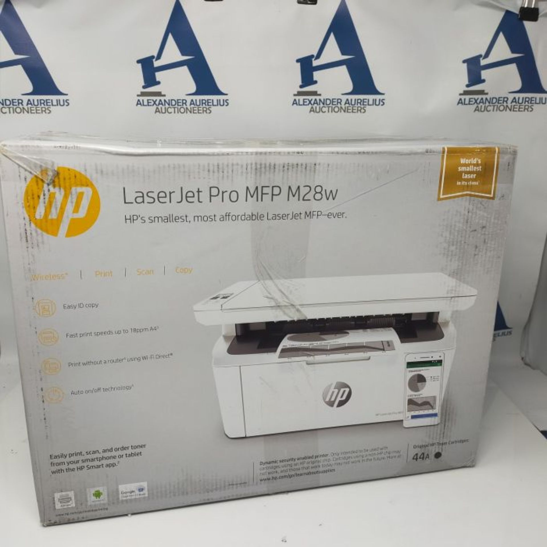 RRP £140.00 HP LaserJet Pro M28w Multi-Function Printer, White - Image 3 of 3