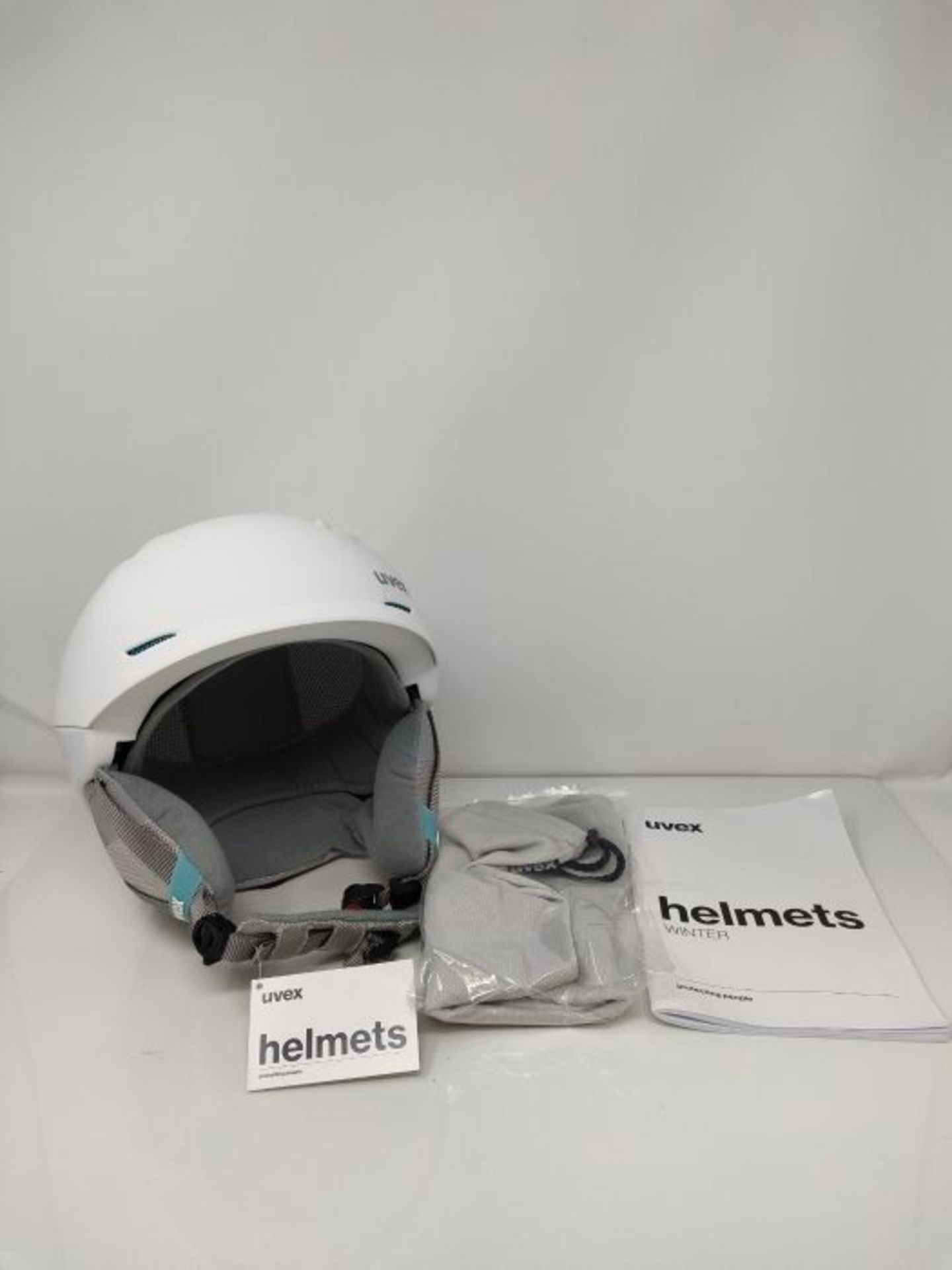 RRP £122.00 uvex ultra, unisex Adult ski helmet, white/mint, 51-55 cm