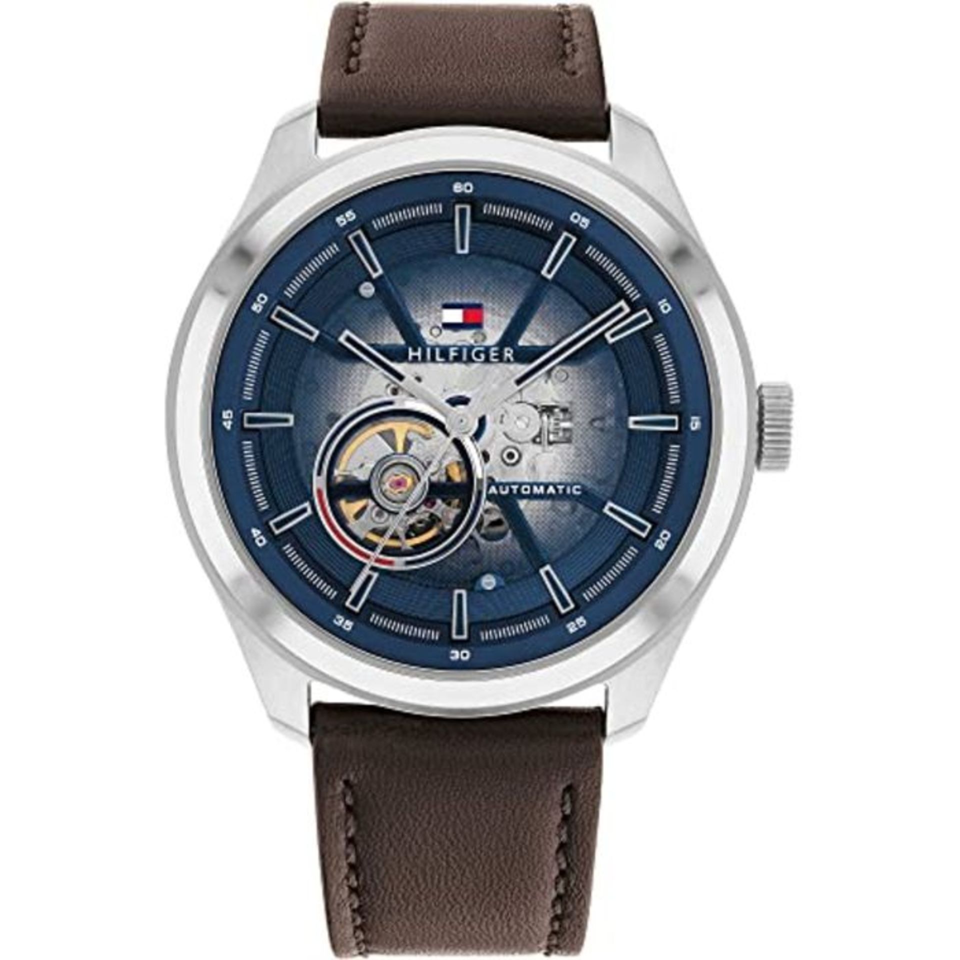 RRP £136.00 Tommy Hilfiger Men's Analog Quartz Watch with Leather Strap 1791888