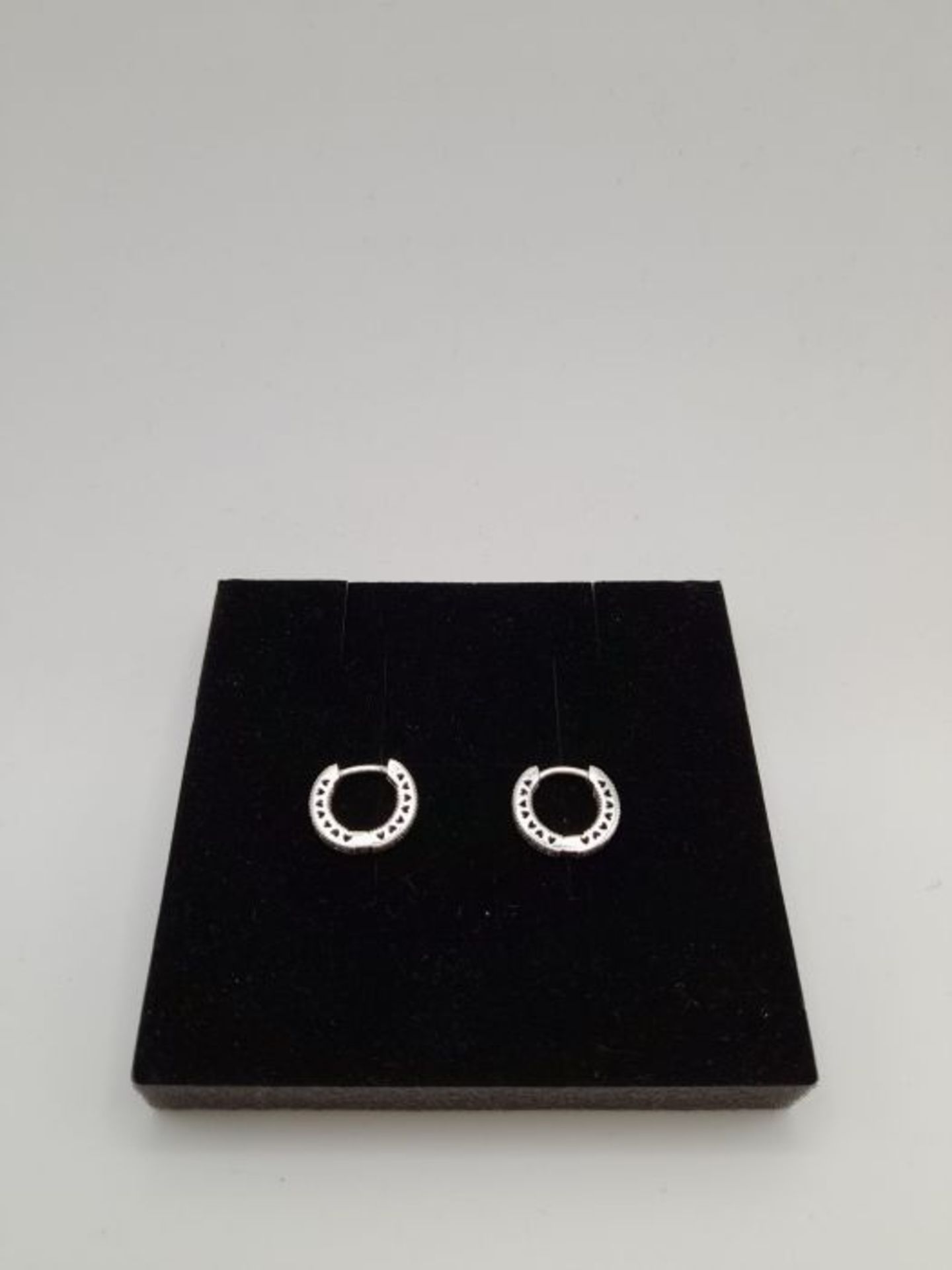 RRP £59.00 Pandora Aro Earrings 296317CZ Silver Small Classic Hearts - Image 3 of 3